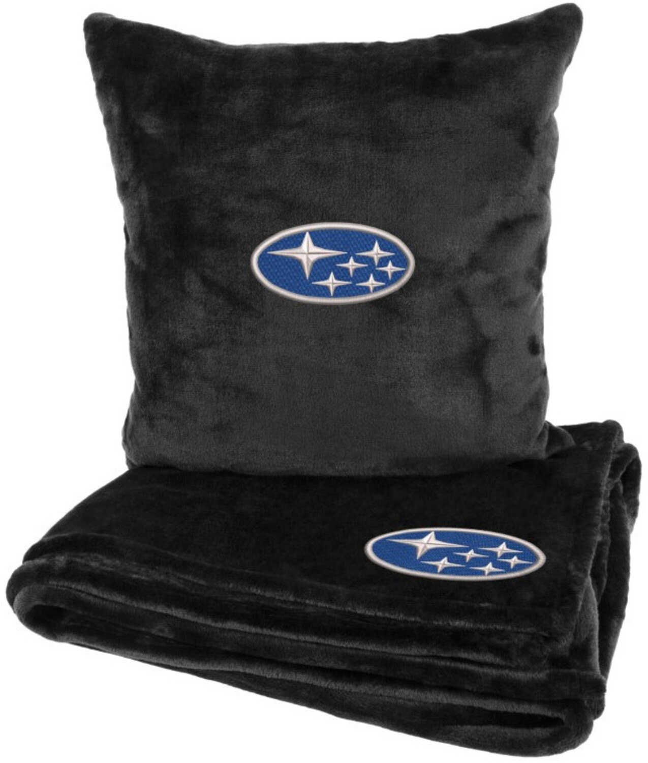 Купить Набор плед + подушка в авто EVAtech из махры S для Subaru Черные (MBLMPSSBV029) - Фото 1 Набор плед + подушка в авто EVAtech из махры S для Subaru Черные (MBLMPSSBV029) - Фото 1