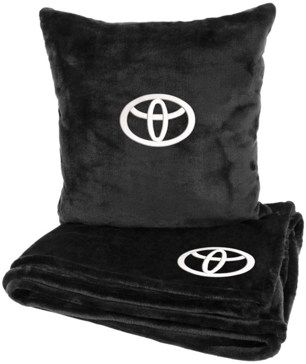 Купить Набор плед + подушка в авто EVAtech из махры S для Toyota Черные (MBLMPSSBV030) - Фото 1 Набор плед + подушка в авто EVAtech из махры S для Toyota Черные (MBLMPSSBV030) - Фото 1
