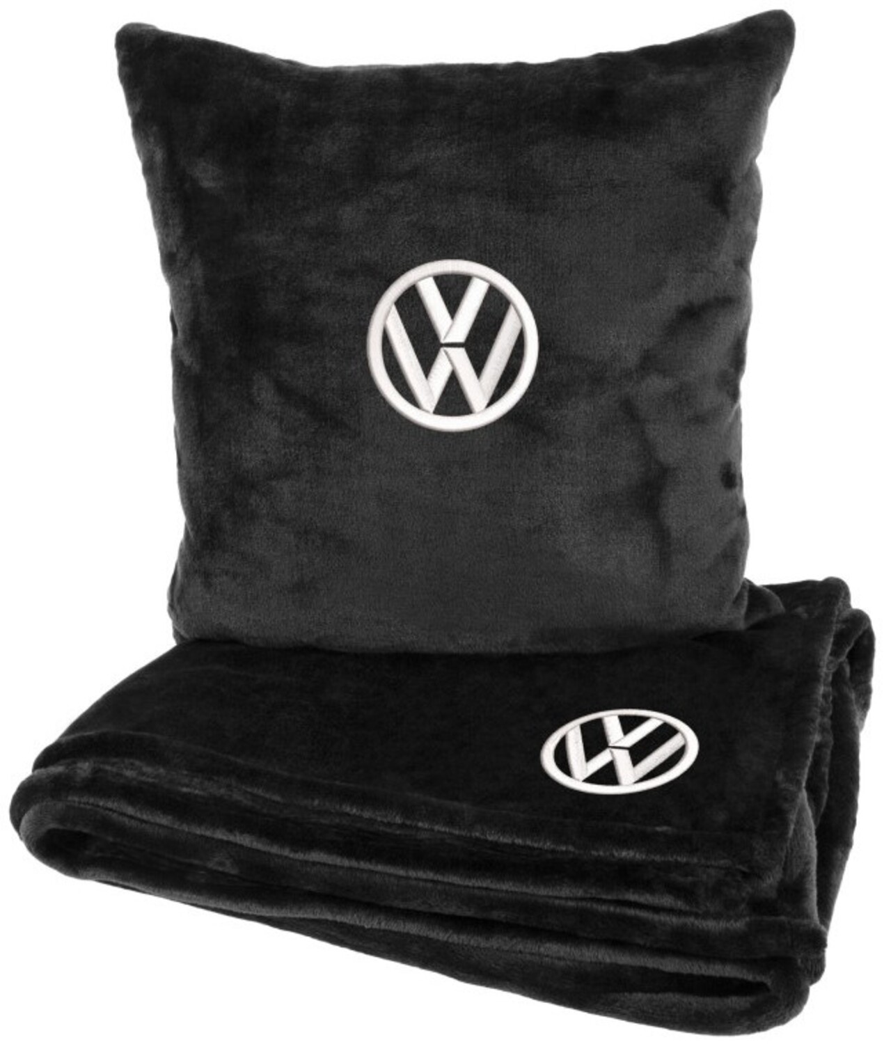 Купить Набор плед + подушка в авто EVAtech из махры S для Volkswagen Черные (MBLMPSSBV032) - Фото 1 Набор плед + подушка в авто EVAtech из махры S для Volkswagen Черные (MBLMPSSBV032) - Фото 1