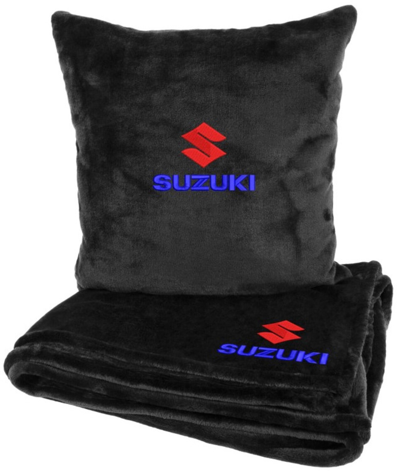 Купити Набір плед + подушка в авто EVAtech із махри S для Suzuki Чорні (MBLMPSSBV044) - Фото 1 Набір плед + подушка в авто EVAtech із махри S для Suzuki Чорні (MBLMPSSBV044) - Фото 1