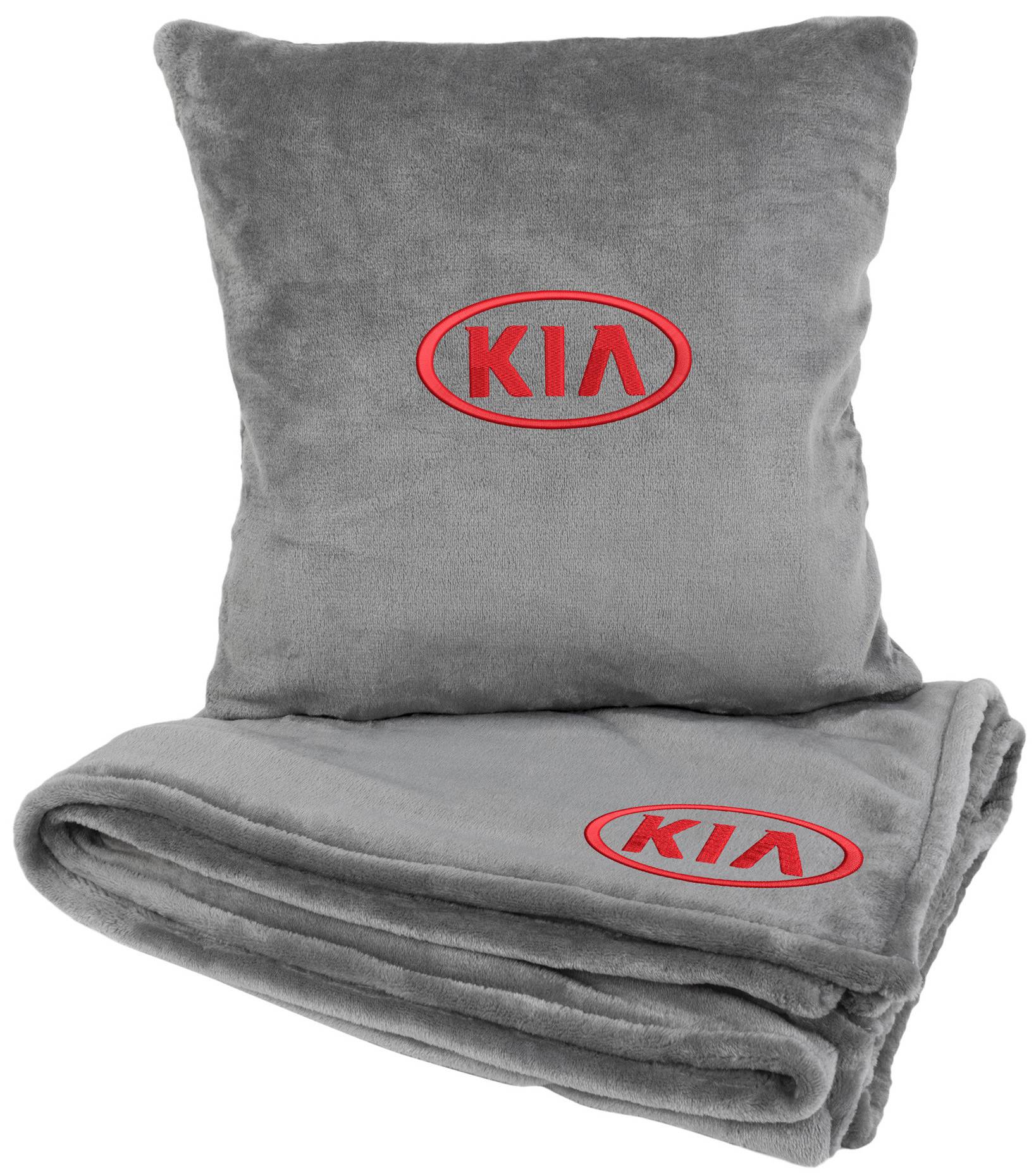 Набір плед + подушка в авто EVAtech S для Kia сірі MBLMPSSGV053 - Фото 1