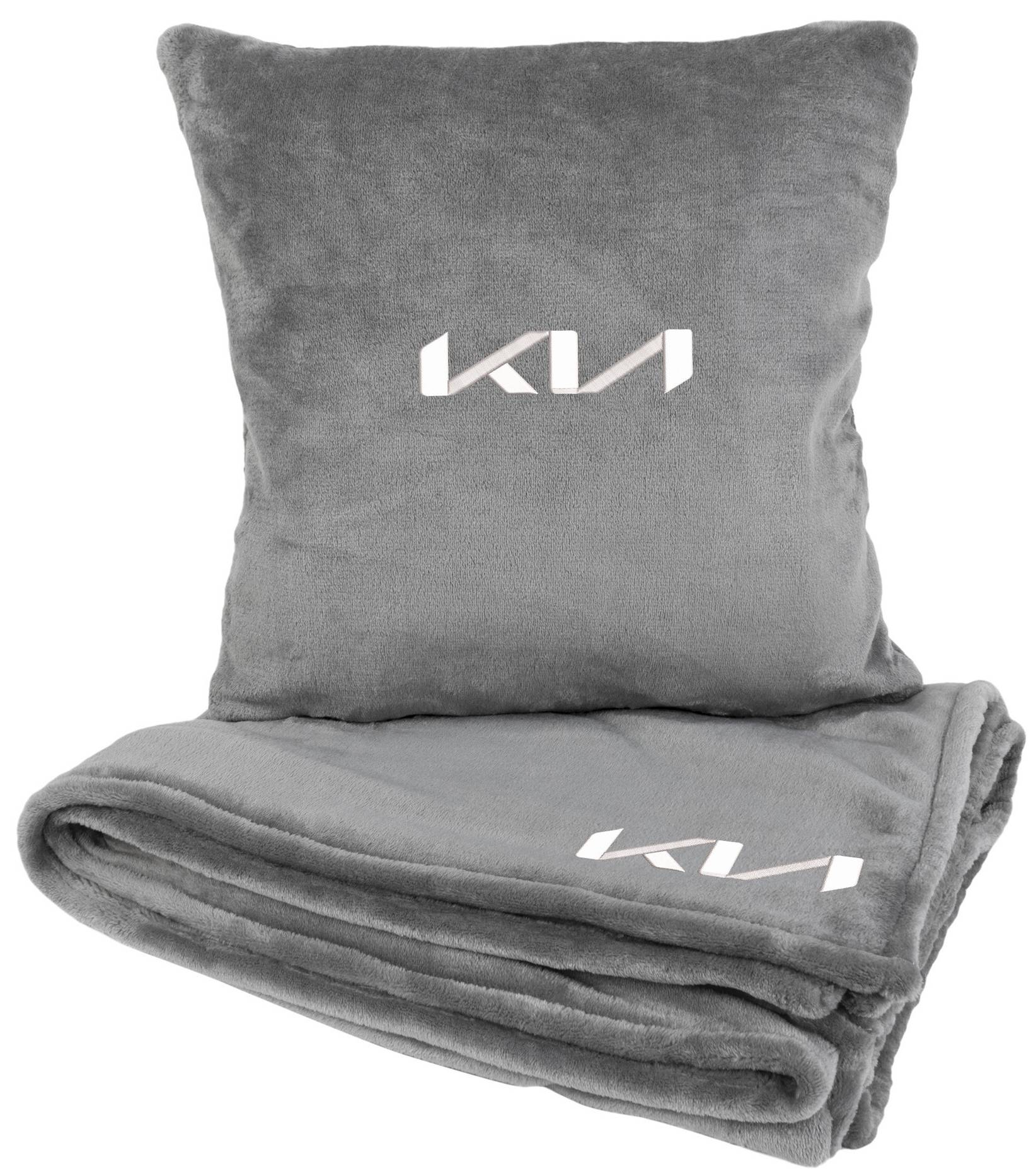 Набір плед + подушка в авто EVAtech S для Kia сірі MBLMPSSGV054 - Фото 1