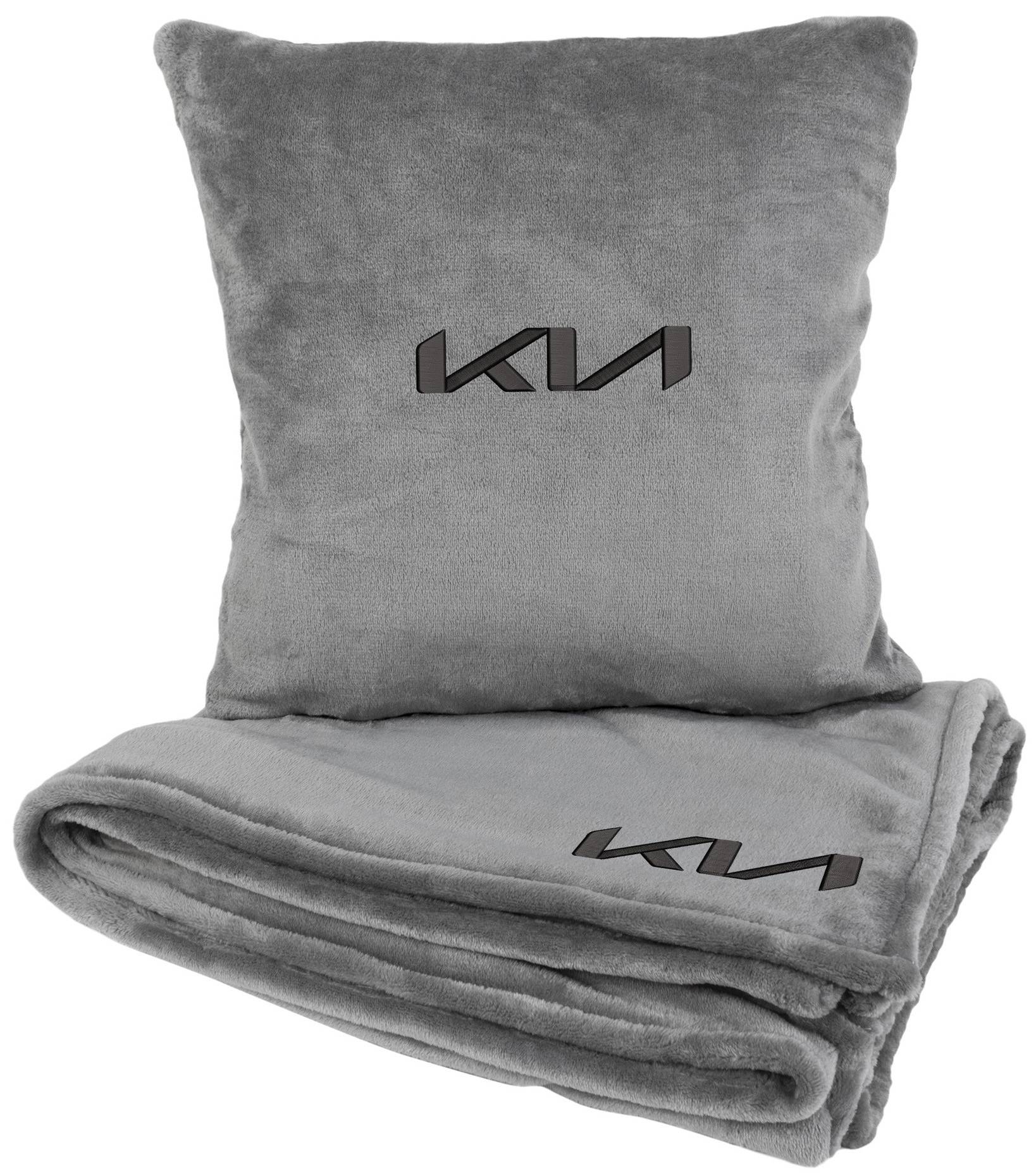 Набір плед + подушка в авто EVAtech S для Kia сірі MBLMPSSGV055 - Фото 1