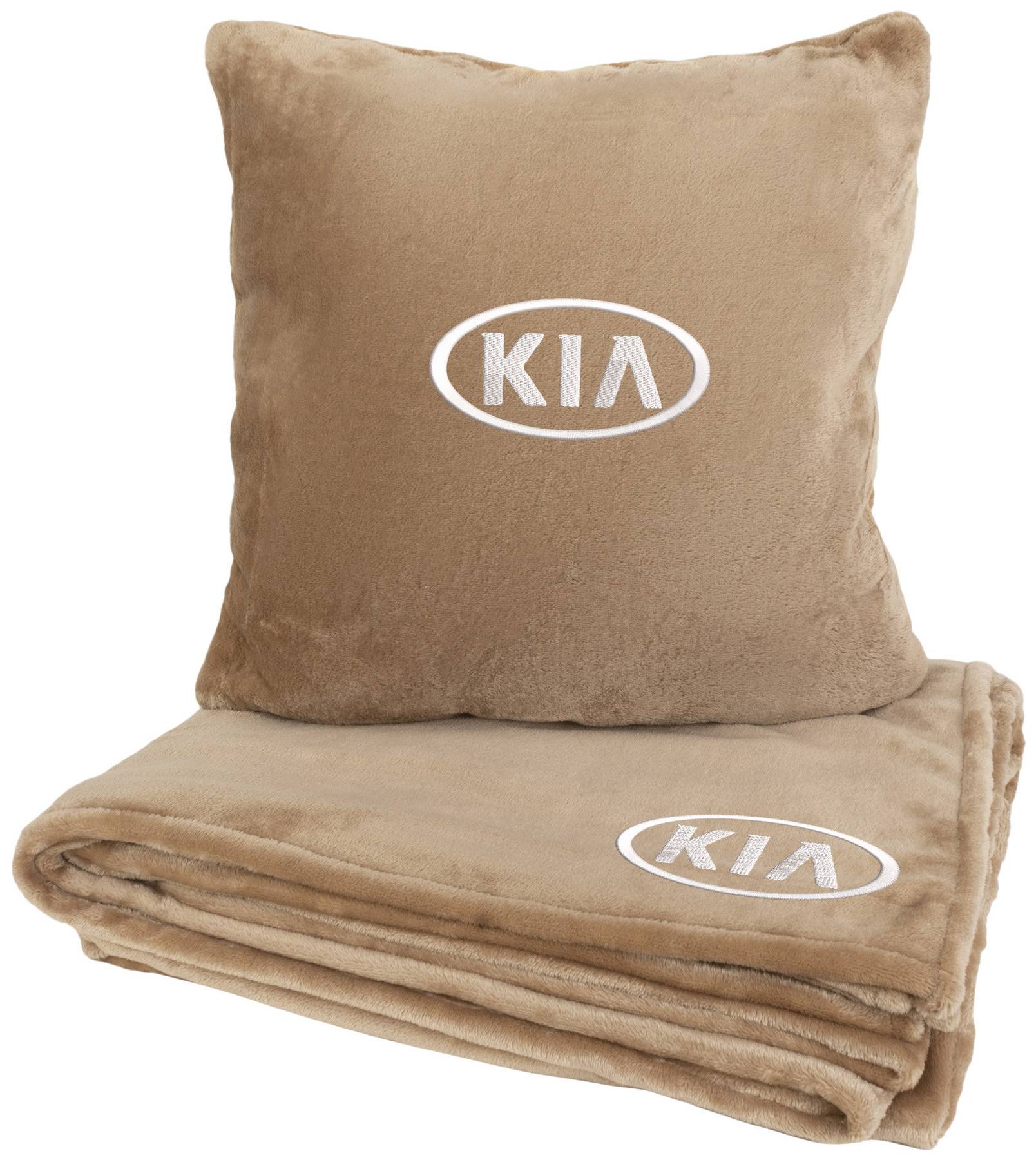 Набір плед + подушка в авто EVAtech S для Kia бежеві MBLMPSSIV051 - Фото 1