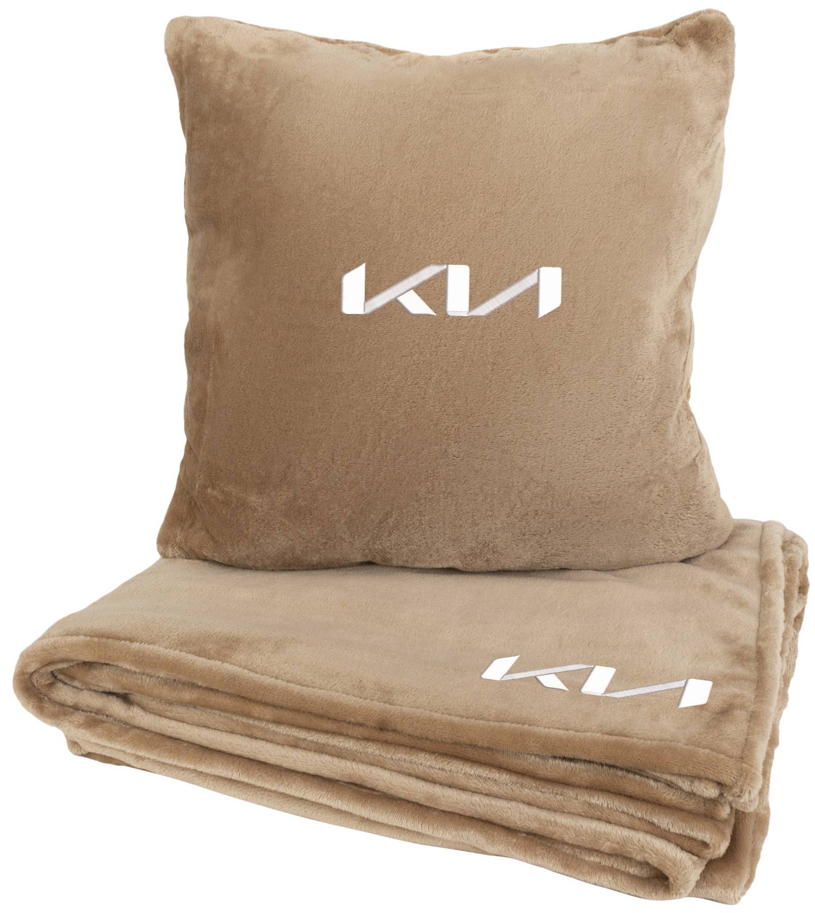 Набір плед + подушка в авто EVAtech S для Kia бежеві MBLMPSSIV054 - Фото 1