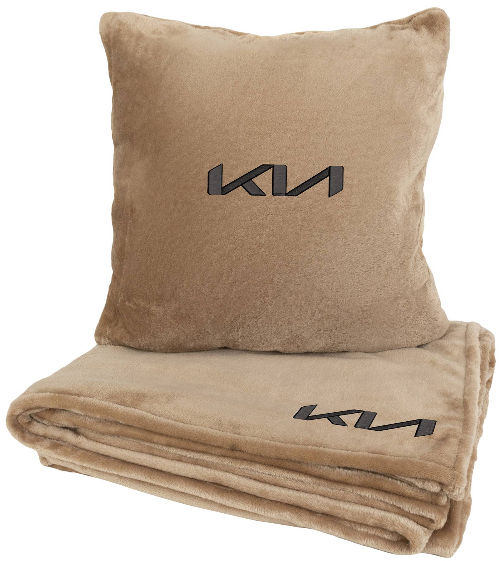 Набір плед + подушка в авто EVAtech S для Kia бежеві MBLMPSSIV055 - Фото 1