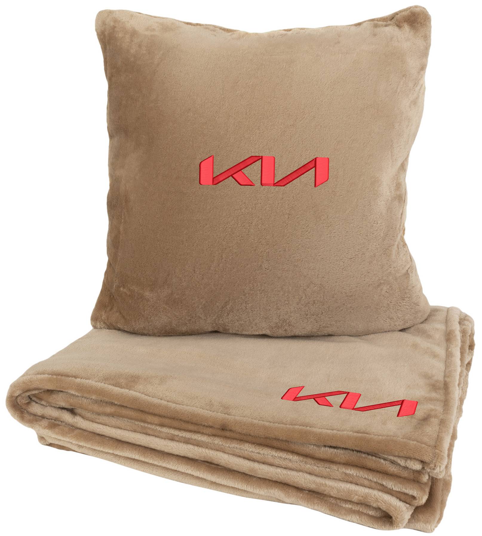 Набір плед + подушка в авто EVAtech S для Kia бежеві MBLMPSSIV056 - Фото 1