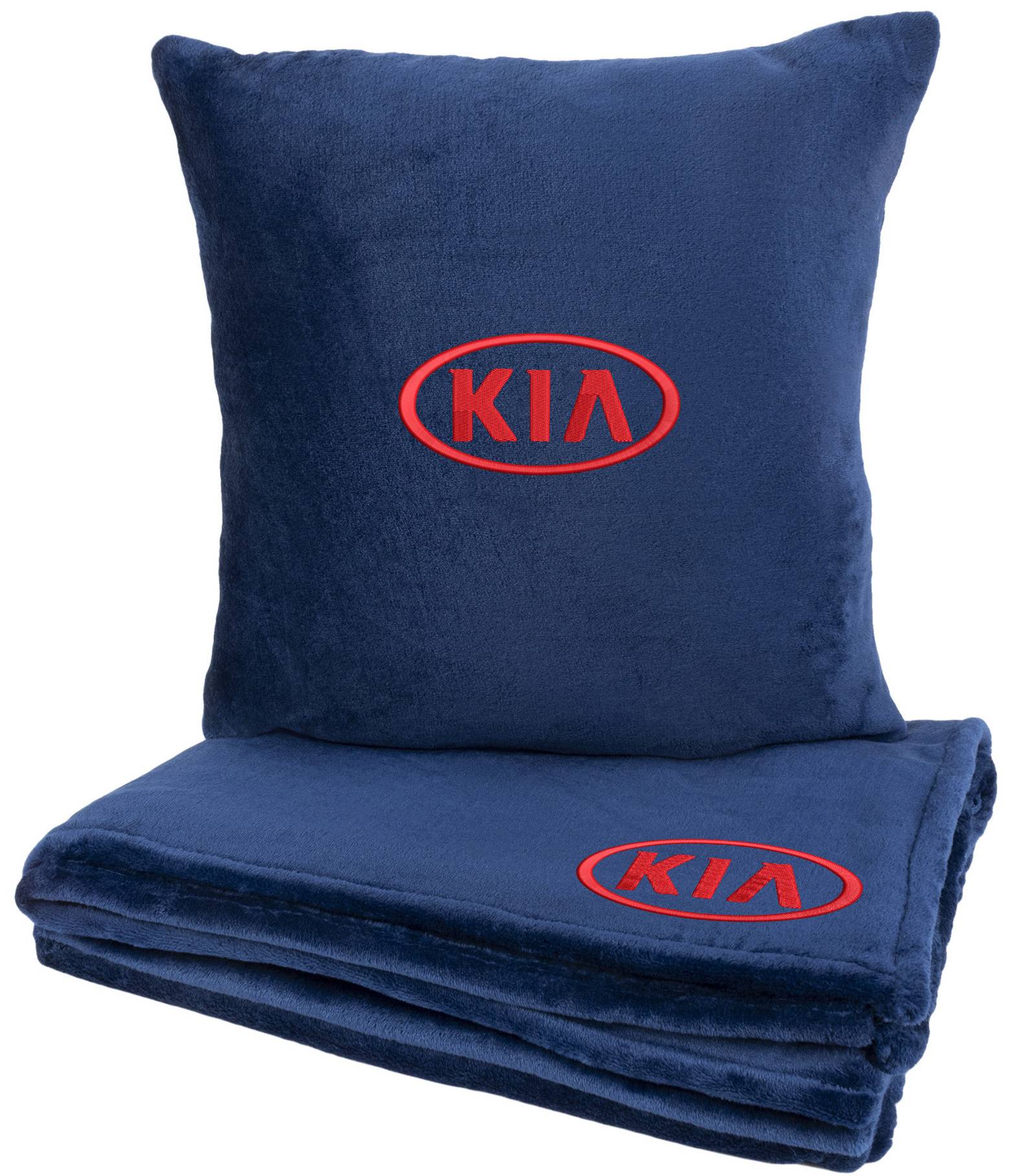 Набір плед + подушка в авто EVAtech S для Kia сині MBLMPSSLV053 - Фото 1