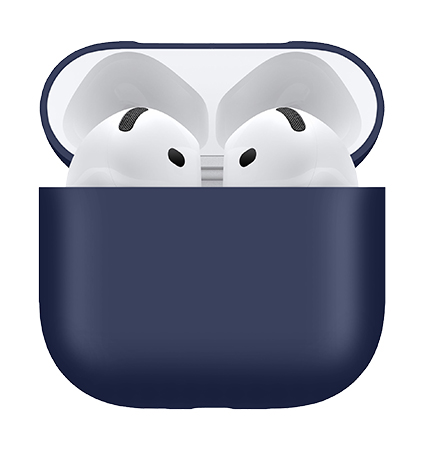 Чехол для наушников MAKE for Apple AirPods 4 Silicone Dark Blue (MCL-AA4DB) - Фото 1