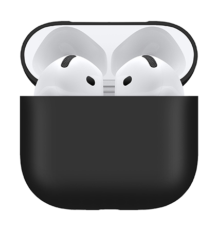 Чехол для наушников MAKE for Apple AirPods 4 Silicone Black (MCL-AA4BK) - Фото 1