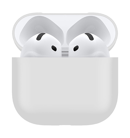 Чехол для наушников MAKE for Apple AirPods 4 Silicone White (MCL-AA4WH) - Фото 1