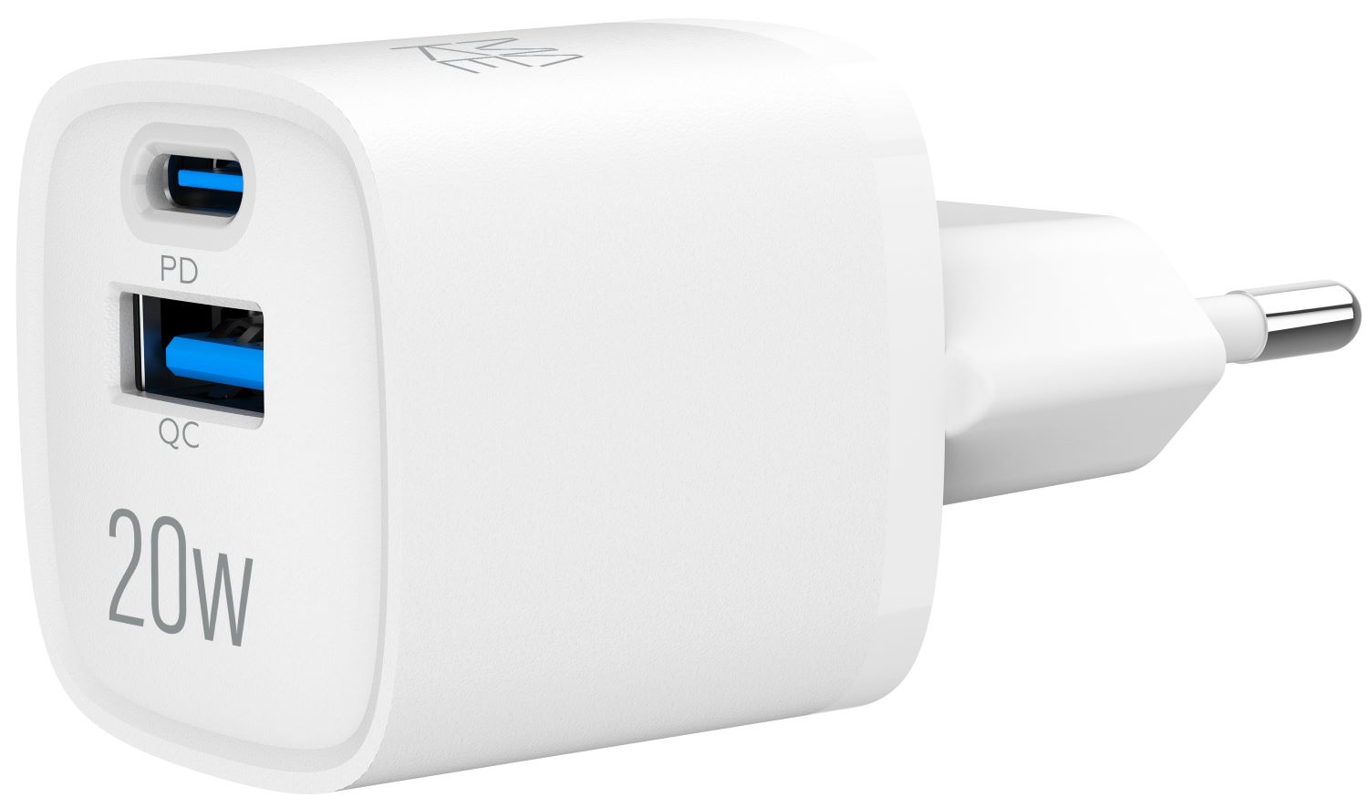 Сетевое зарядное устройство MAKE 20W GaN PD + QC3.0 White (MCW-2022GWH) - Фото 1