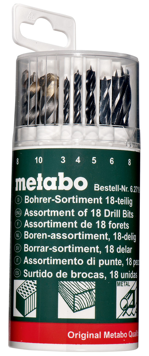 Набір свердел Metabo 18 шт. (627190000) - Фото 1