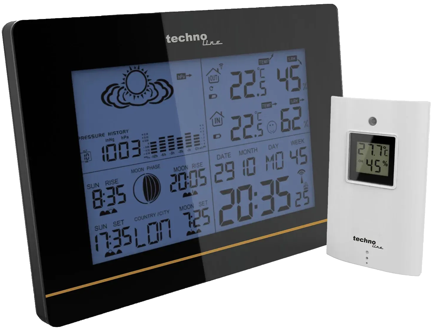 Метеостанция Technoline Black (WS6750) - Фото 1