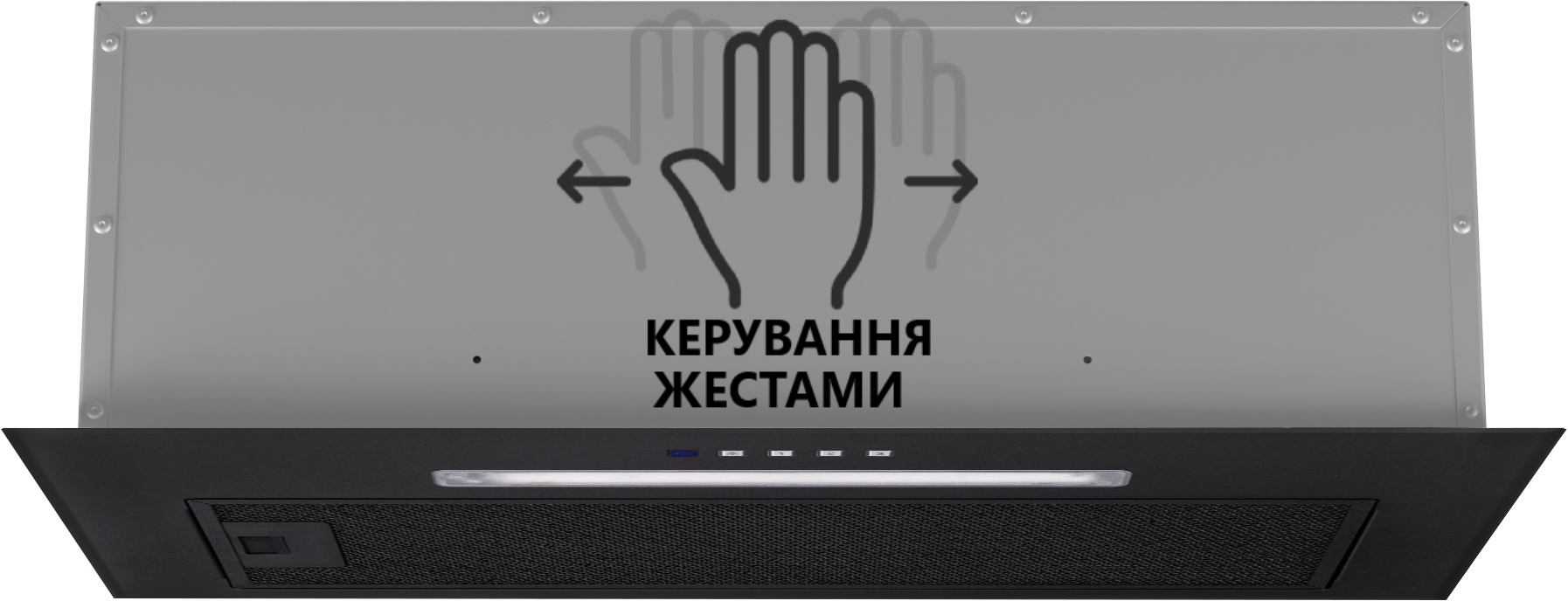 Вытяжка встраиваемая Akpo WK-12 Micra 700 Black 60 - Фото 1