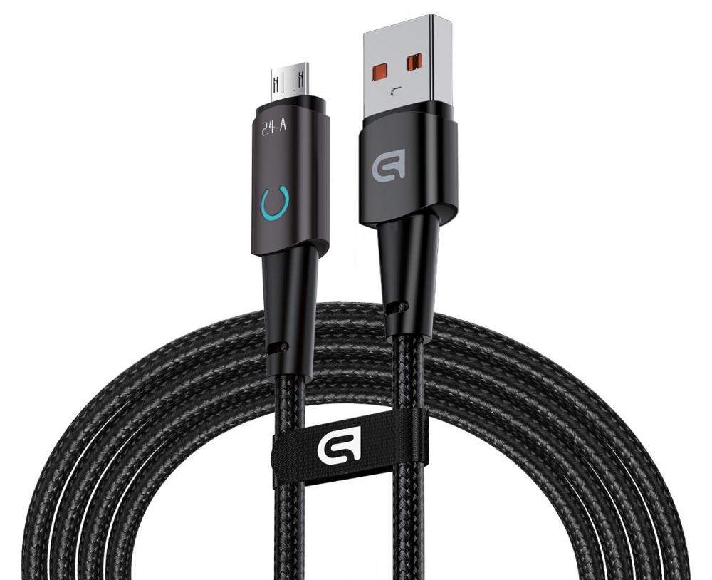 Кабель синхронизации данных Armorstandart AT-AM USB Type A to micro USB 12W 1,2m Black (ARM75866) - Фото 1