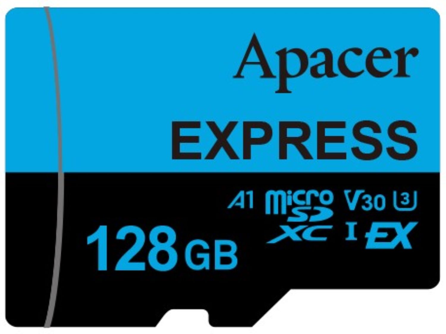 Купити Карта пам'яті Apacer microSDXC Express UHS-I U3 V30 A1 128GB (AP128GMCEXG3X17-RA) - Фото 1 Карта пам'яті Apacer microSDXC Express UHS-I U3 V30 A1 128GB (AP128GMCEXG3X17-RA) - Фото 1