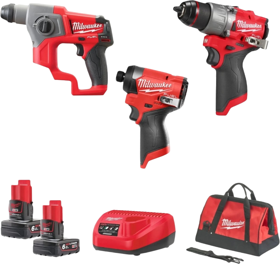 Купить Набор электроинструментов Milwaukee M12FPP3D-601B (4933498578) - Фото 1 Набор электроинструментов Milwaukee M12FPP3D-601B (4933498578) - Фото 1