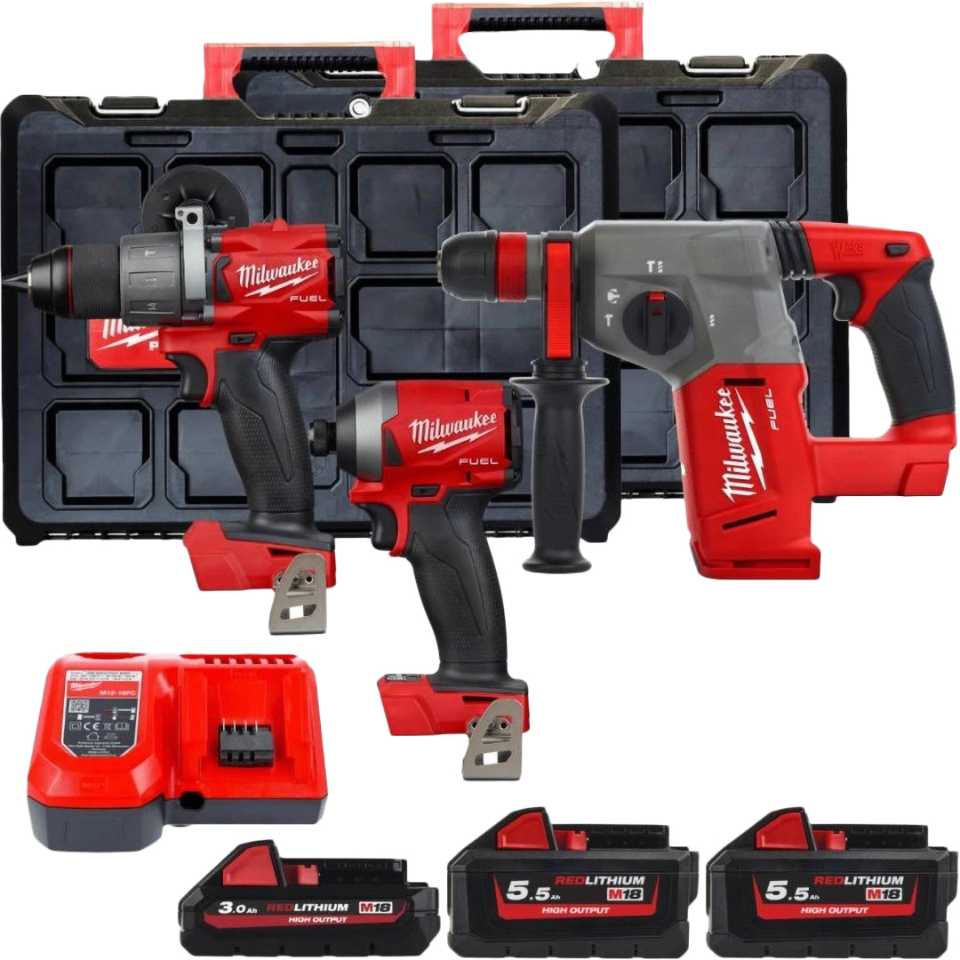Набір електроінструментів Milwaukee M18FPP3P2-533P (4933478832) - Фото 1