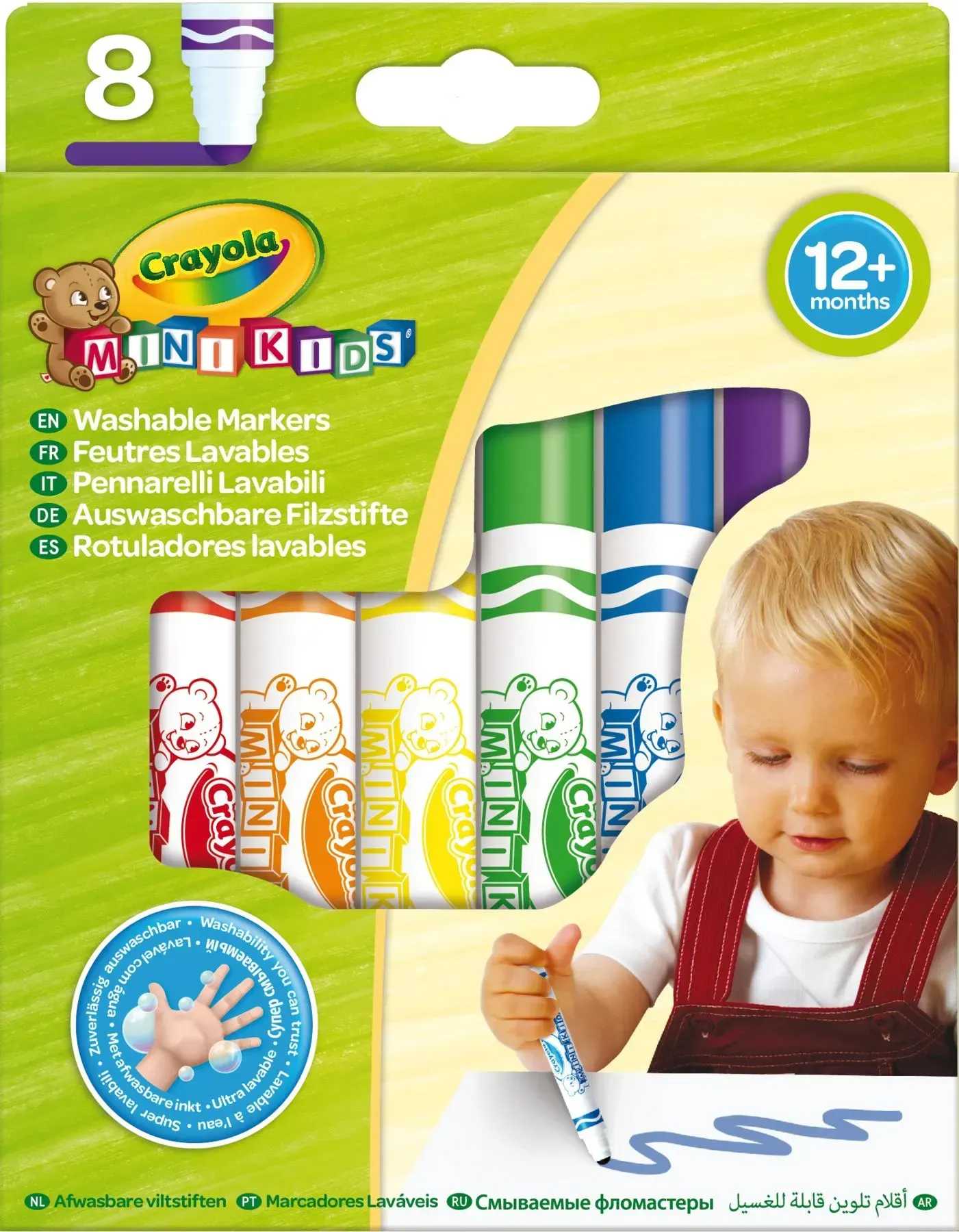 Фломастеры Crayola Mini Kids широкая линия 8 цв. (8324) - Фото 1