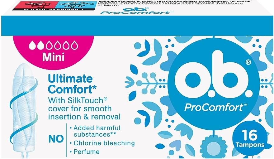 Тампоны гигиенические o.b. ProComfort Mini 16 шт. (3574661329833) - Фото 1