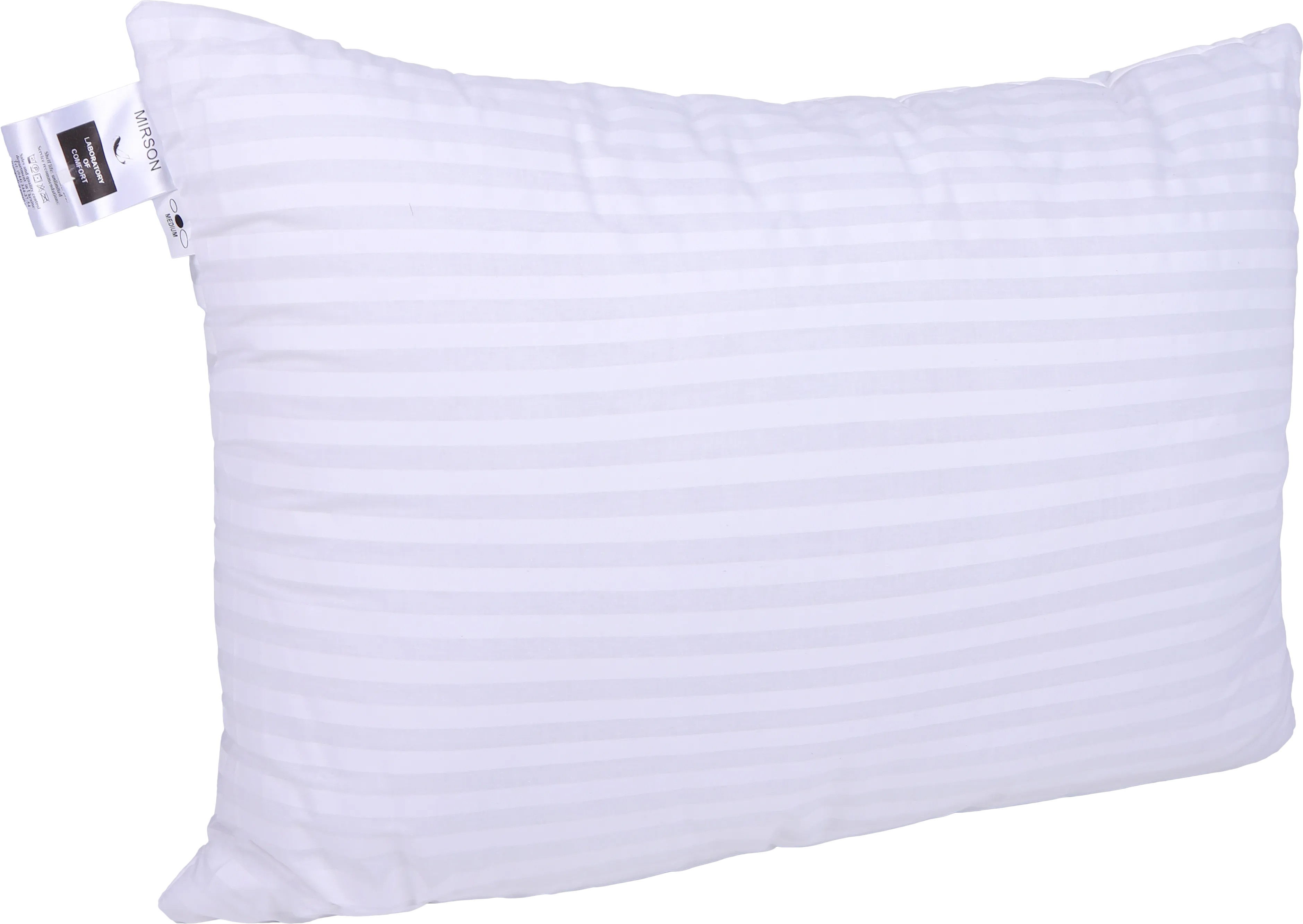 Купить Подушка стандартная MirSon №0118 Сolor Fun Line 17-0605 Stripe White EcoSilk 50х70 см (2200010863499) - Фото 1 Подушка стандартная MirSon №0118 Сolor Fun Line 17-0605 Stripe White EcoSilk 50х70 см (2200010863499) - Фото 1