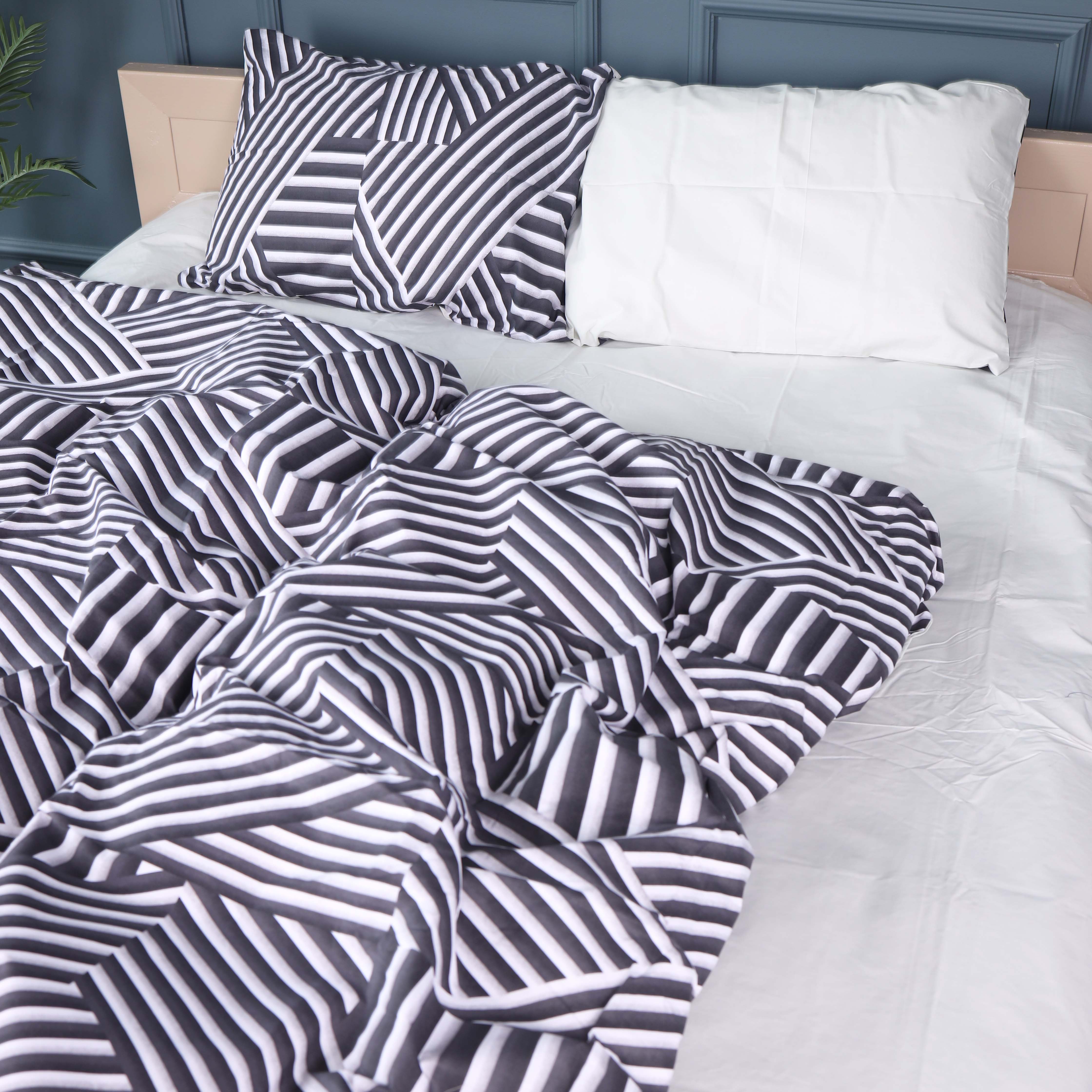 Комплект постільної білизни MirSon 143х210 см 17-0629 Diamond Black White Бязь (2200008464431) - Фото 1