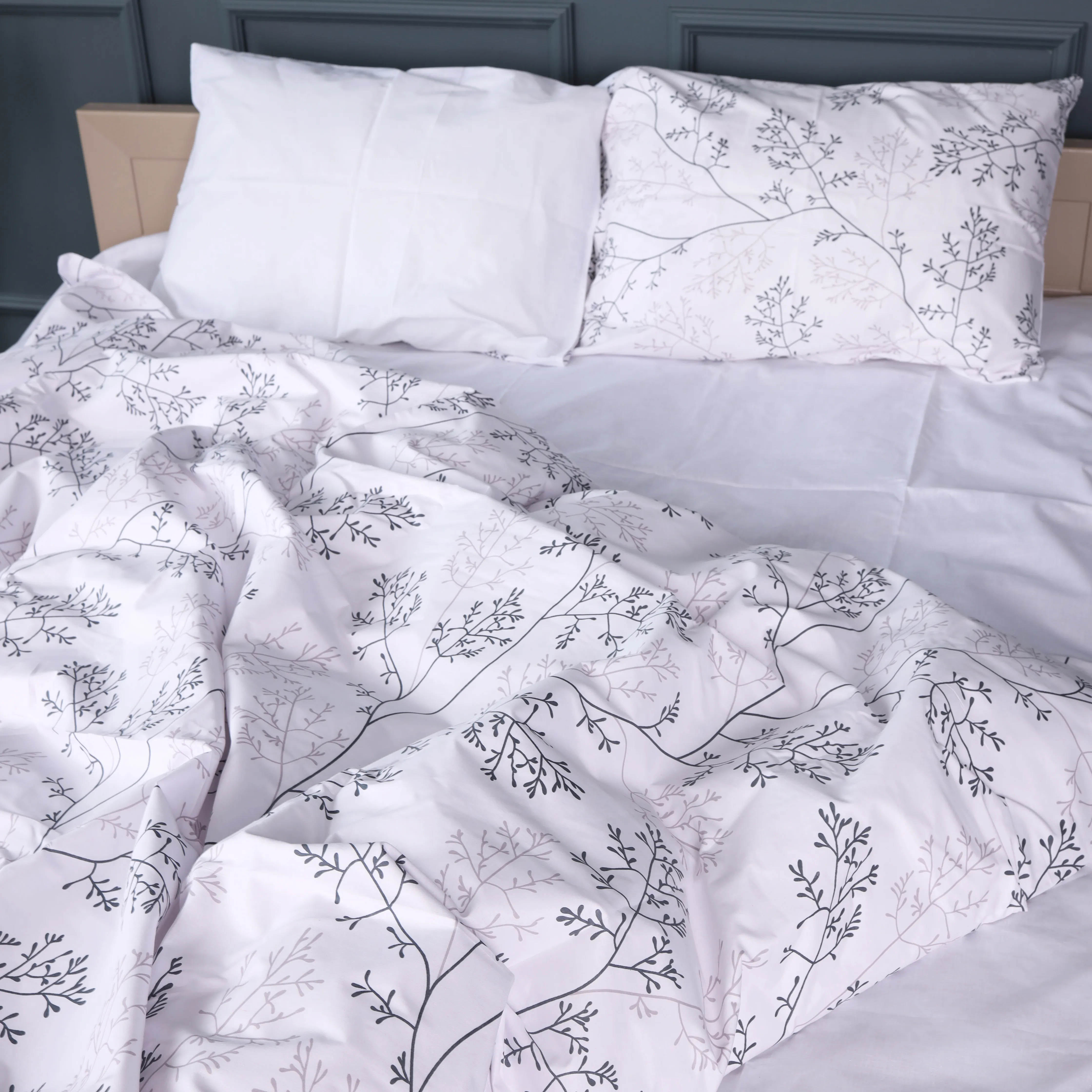 Комплект постільної білизни MirSon 143х210 см 17-0812 Twigs of Spring Бязь (2200011494944) - Фото 1