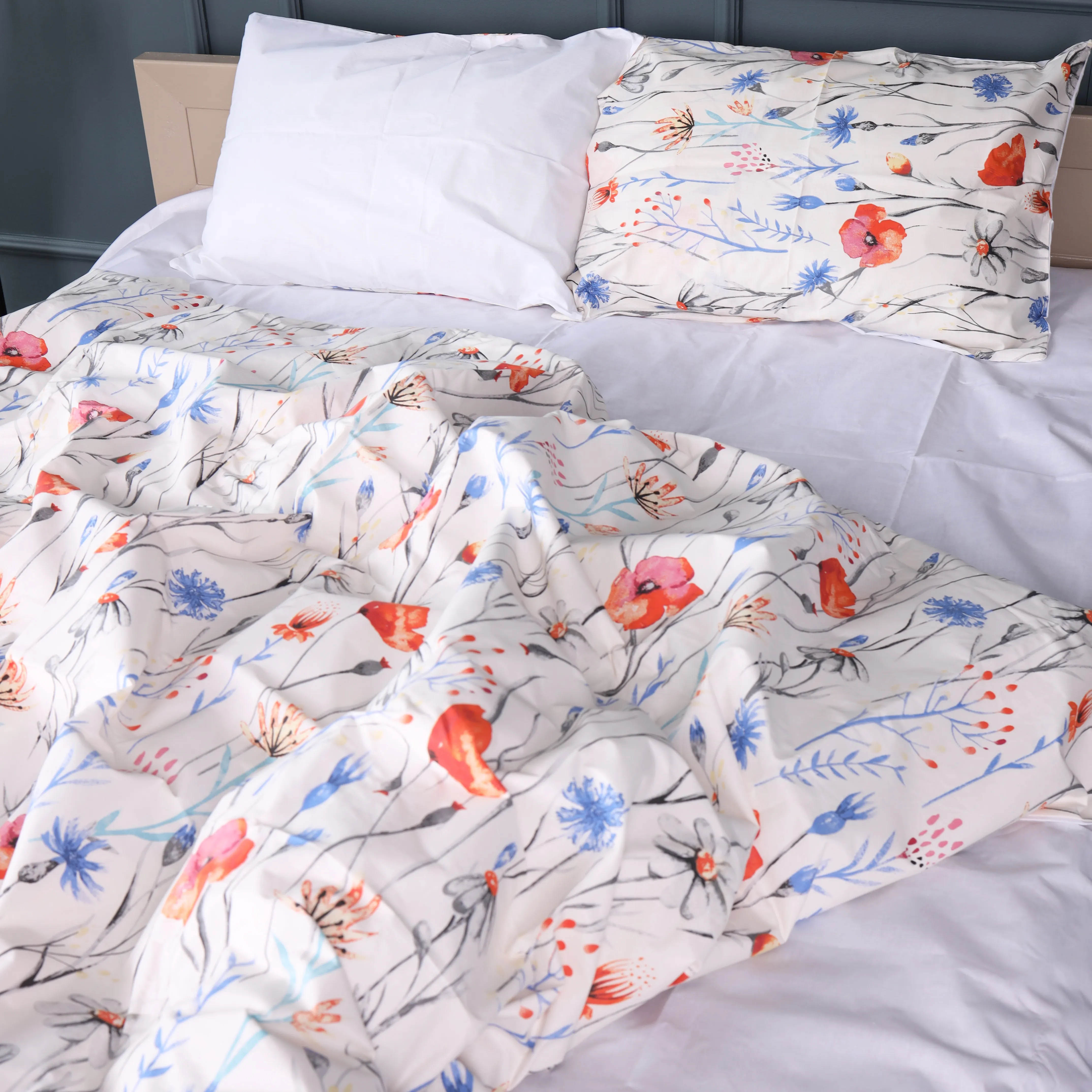 Комплект постільної білизни MirSon 143х210 см 17-0814 Poppies Бязь (2200011495941) - Фото 1