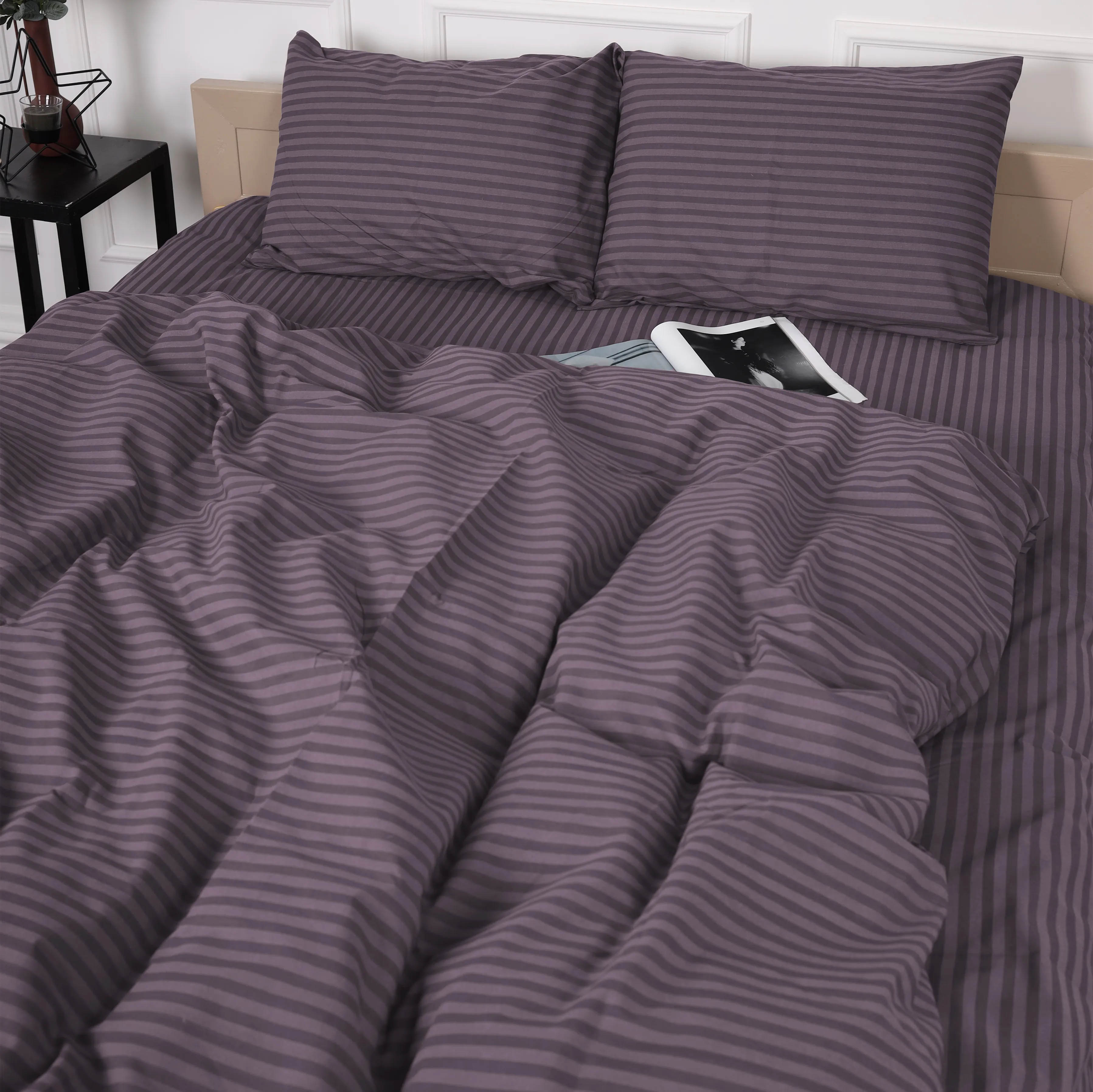 Комплект постельного белья MirSon 143 x 210 17-0603 Stripe Violet Бязь (2200008051099)
