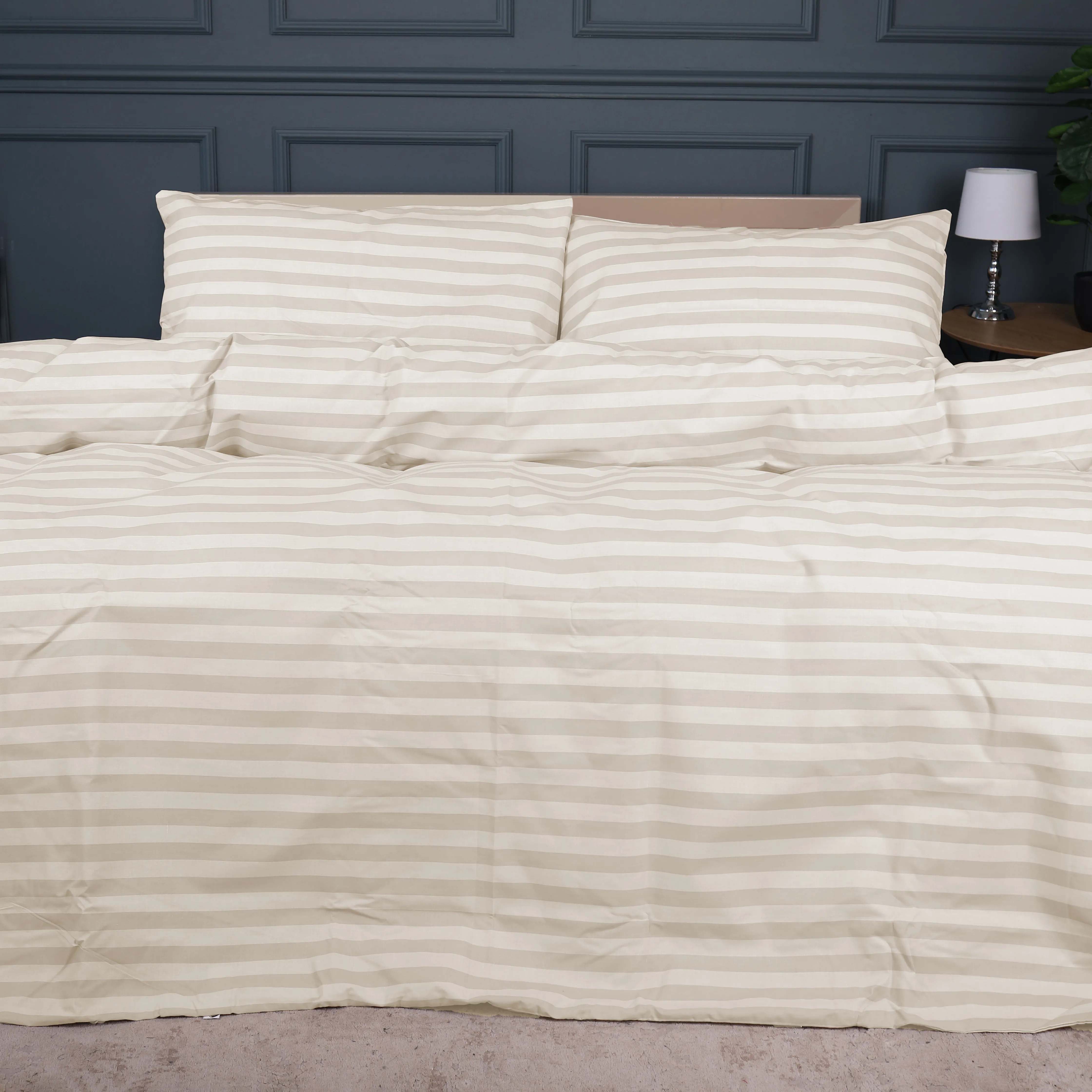 Комплект постільної білизни MirSon 143 x 210 Ranforce Elite 17-0604 Stripe Yellow Ранфорс (2200008052591) - Фото 1