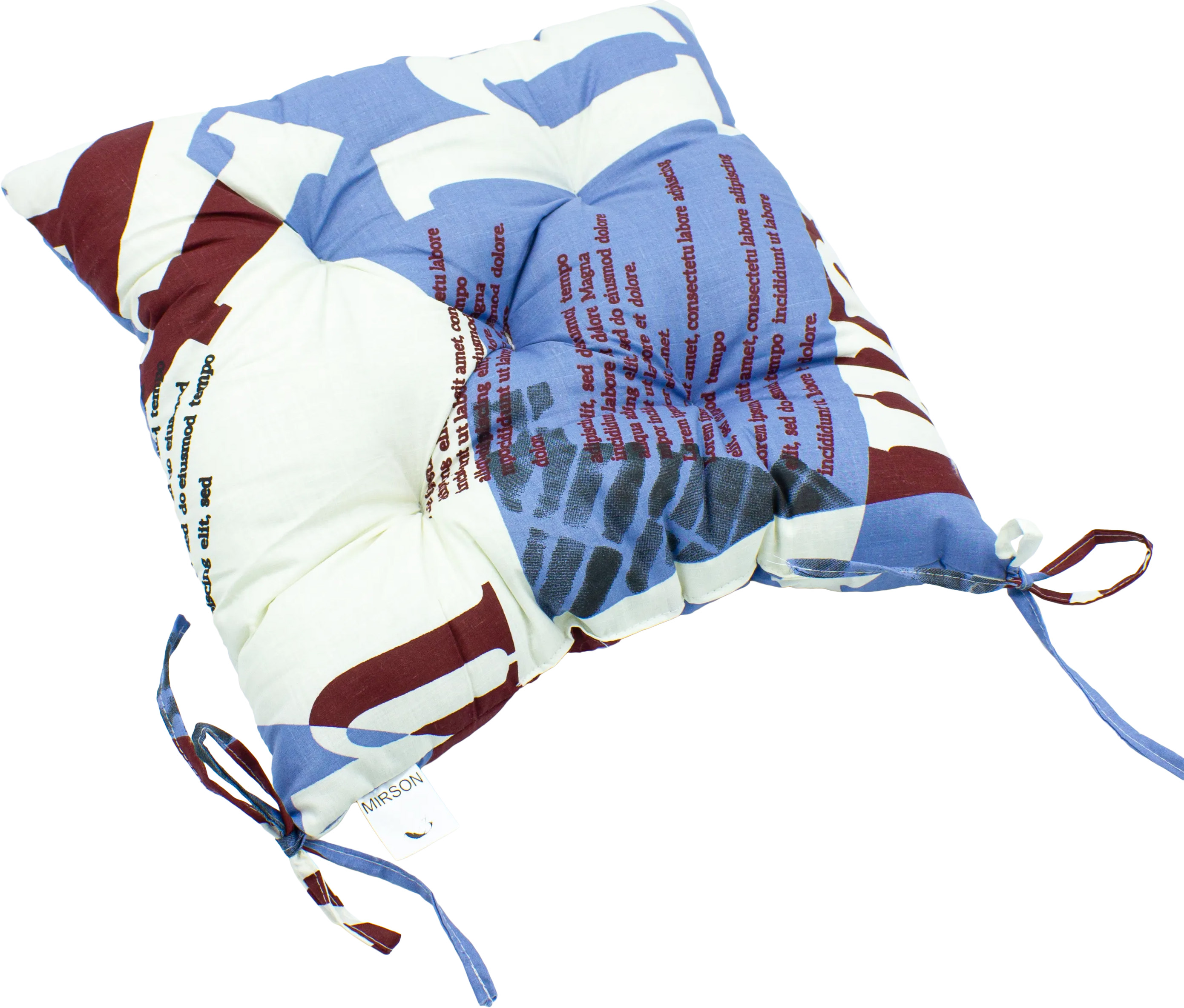 Подушка для стула MirSon Бязь Принт 17-0535 Peggy 50х50 см (2200006276937) - Фото 1