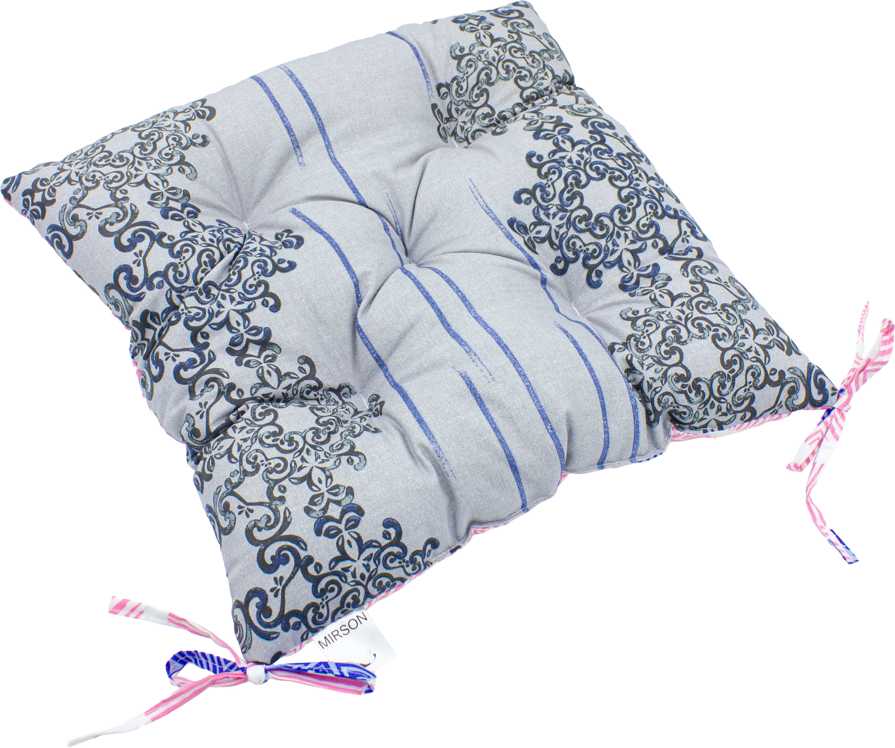 Подушка для стула MirSon Бязь Принт 18-636 Rozalin 50х50 см (2200006277217) - Фото 1