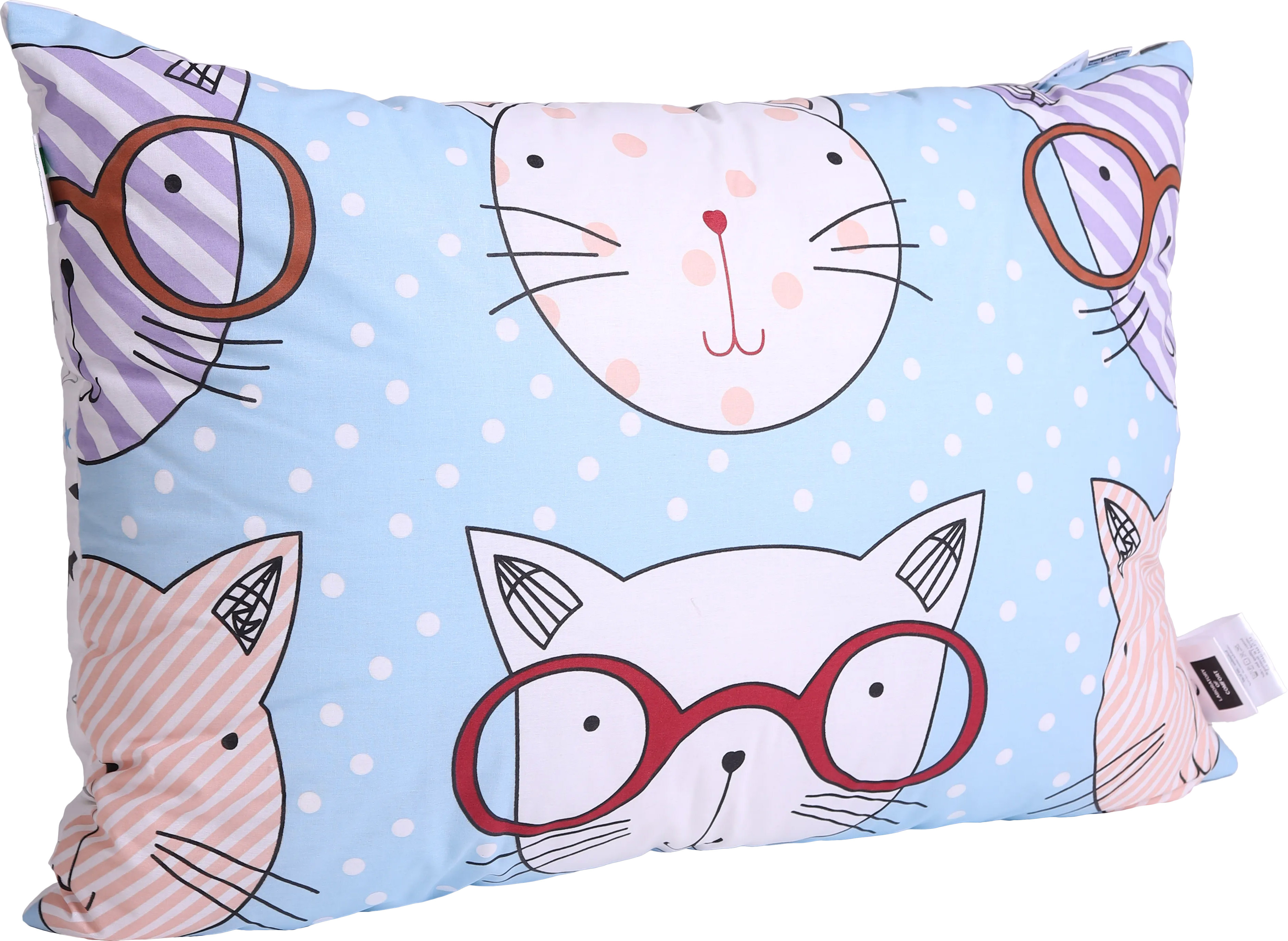 Подушка стандартна MirSon шовкова №3094 Сolor Fun Line (чохол бязь 100%) Whales середня (2200004815268) - Фото 1