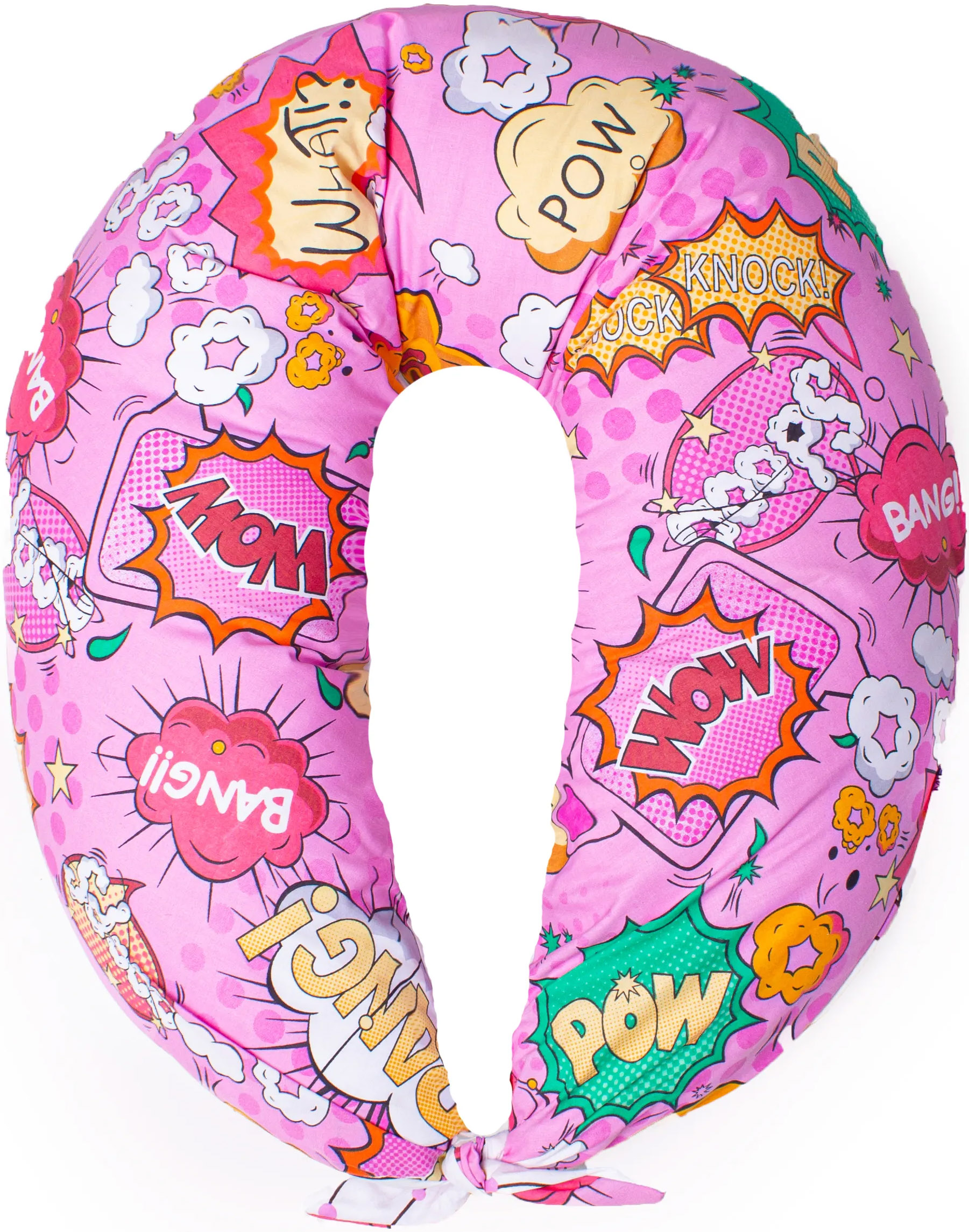 Подушка для годування MirSon №8324 Print Line 17-0512 Bombs pink Бязь 30х170х20 см (2200006200499) - Фото 1