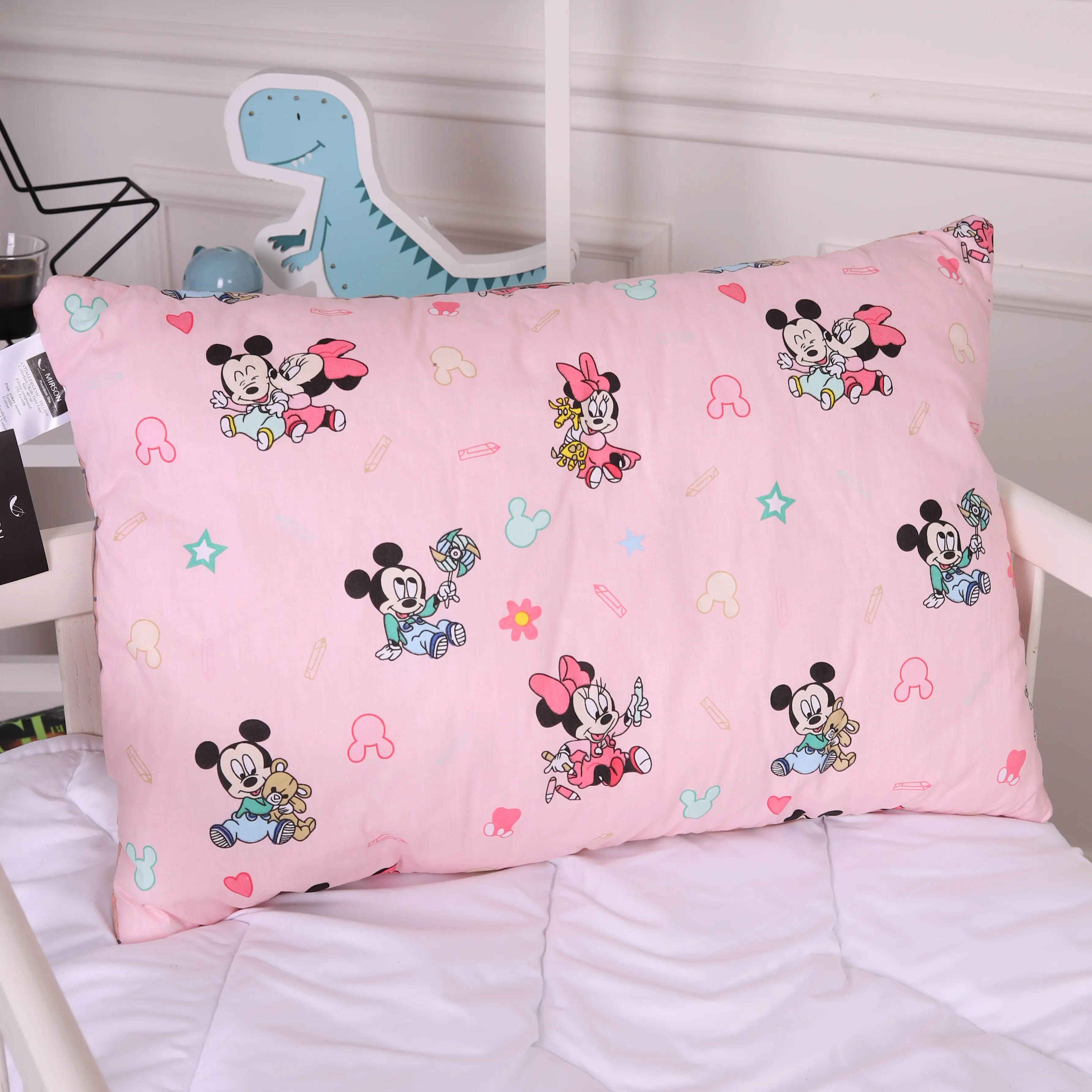 Подушка стандартна MirSon Kids Time 20-0042 Pink Mikey Mouse EcoSilk 50х70 см (2200009669392) - Фото 1