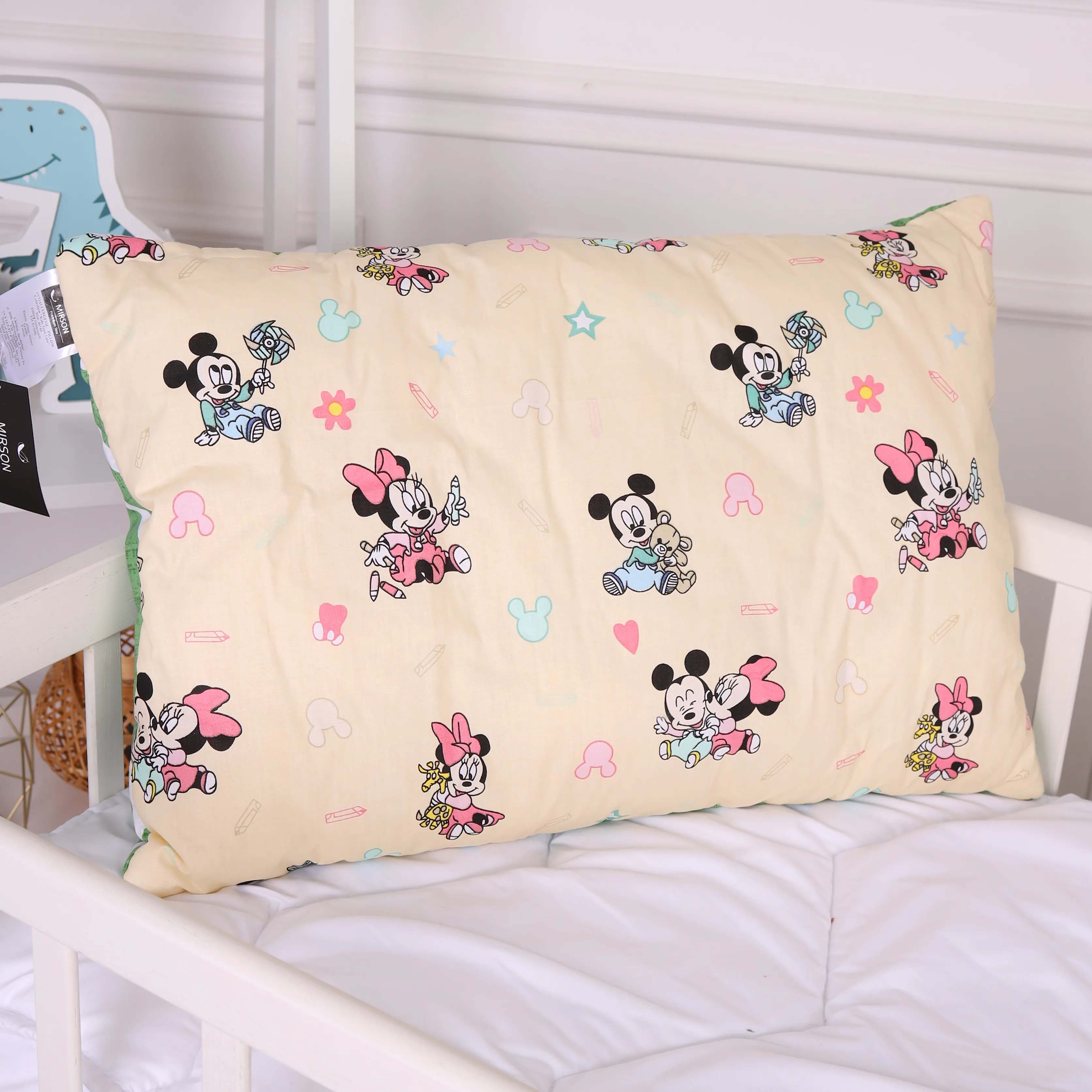 Подушка стандартна MirSon Kids Time 20-0043 Green Mikey Mouse EcoSilk 50х70 см (2200009669422) - Фото 1