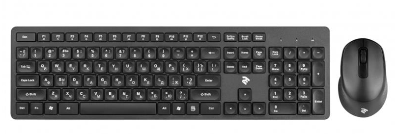 Клавиатура+мышь беспроводная 2E MK420 WL Black (2E-MK420WB) - Фото 1