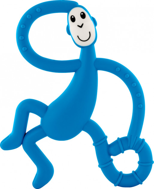 Прорезыватель Matchstick Monkey Танцующая Обезьянка, синий 14 см (MM-DMT-002) - Фото 1