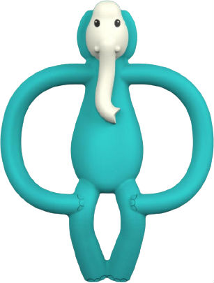 Прорезыватель Matchstick Monkey Слон, бирюзовый 11 см (MM-E-001) - Фото 1