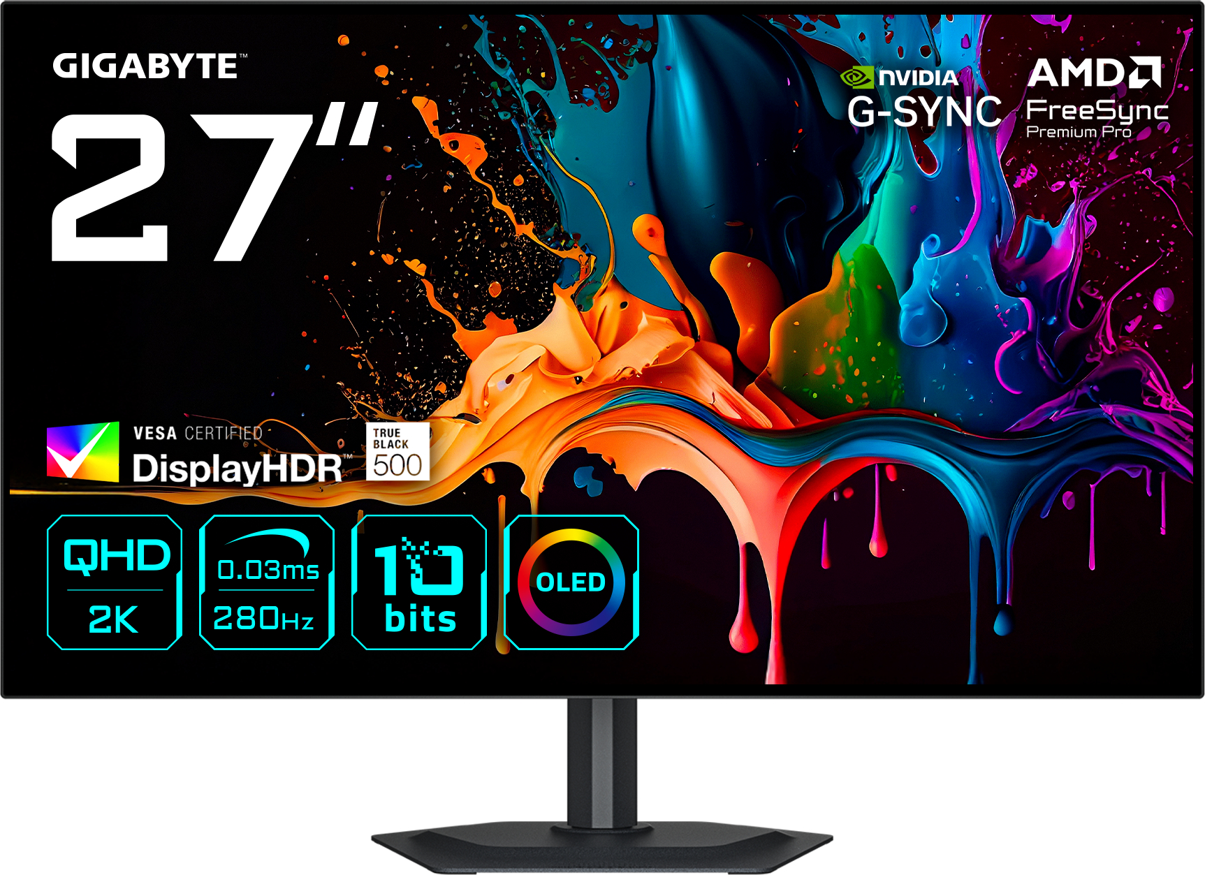 Монитор игровой Gigabyte MO27Q28G OLED Gaming Monitor - Фото 1