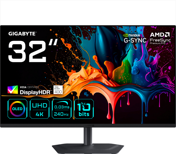 Купити Монітор ігровий Gigabyte AORUS OLED FO32U2 - Фото 1 Монітор ігровий Gigabyte AORUS OLED FO32U2 - Фото 1