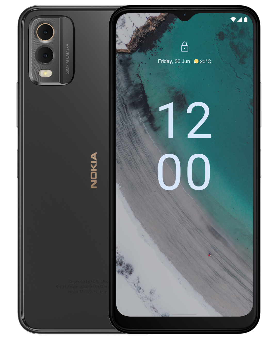 Уценка - Смартфон Nokia C32 4/64Gb Charcoal - Фото 1