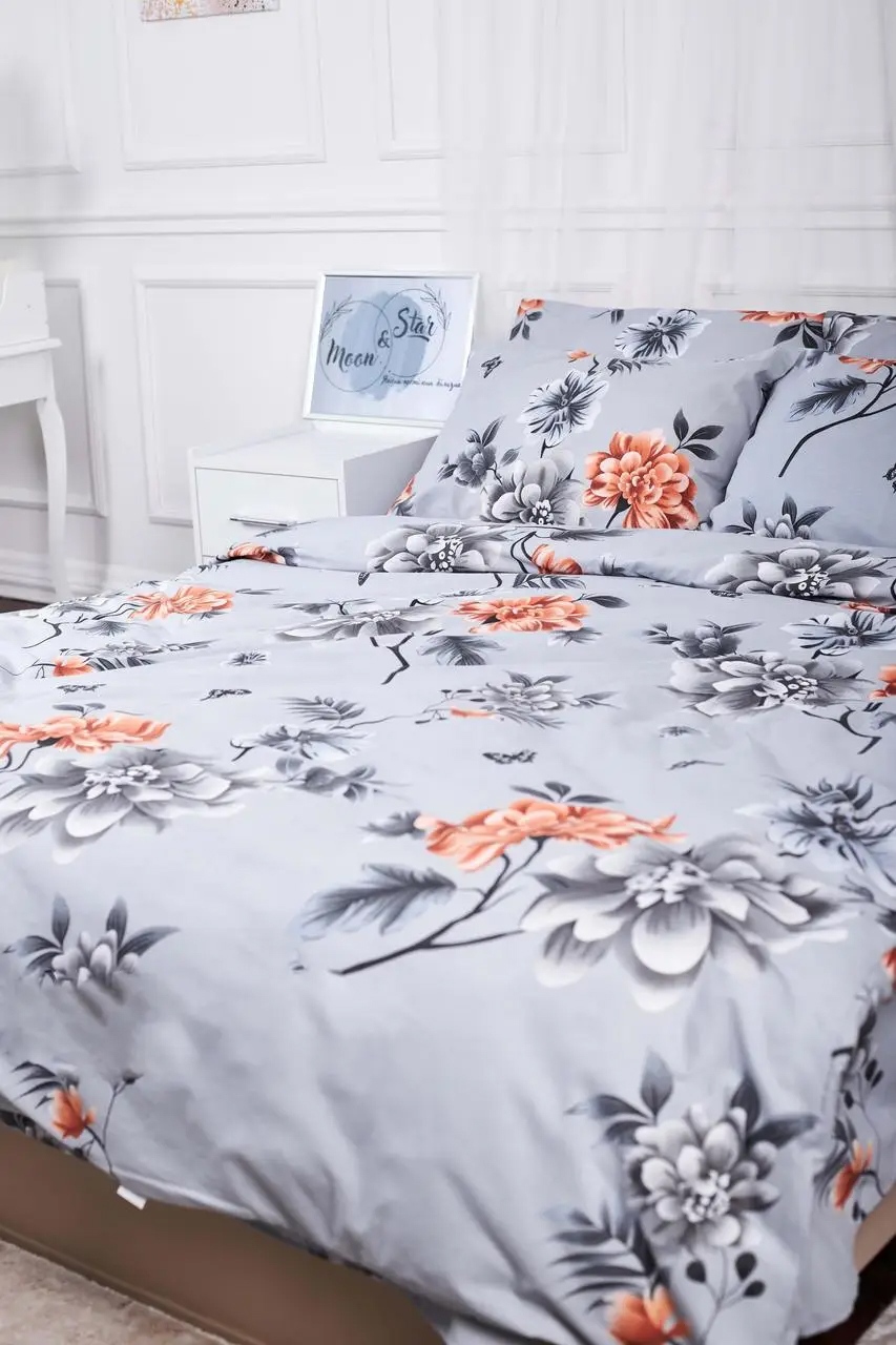 Комплект постельного белья Moon&Star 160х220 нав. 4х50х70 Piwonie Ranforce Elite (MS-820000093) - Фото 1