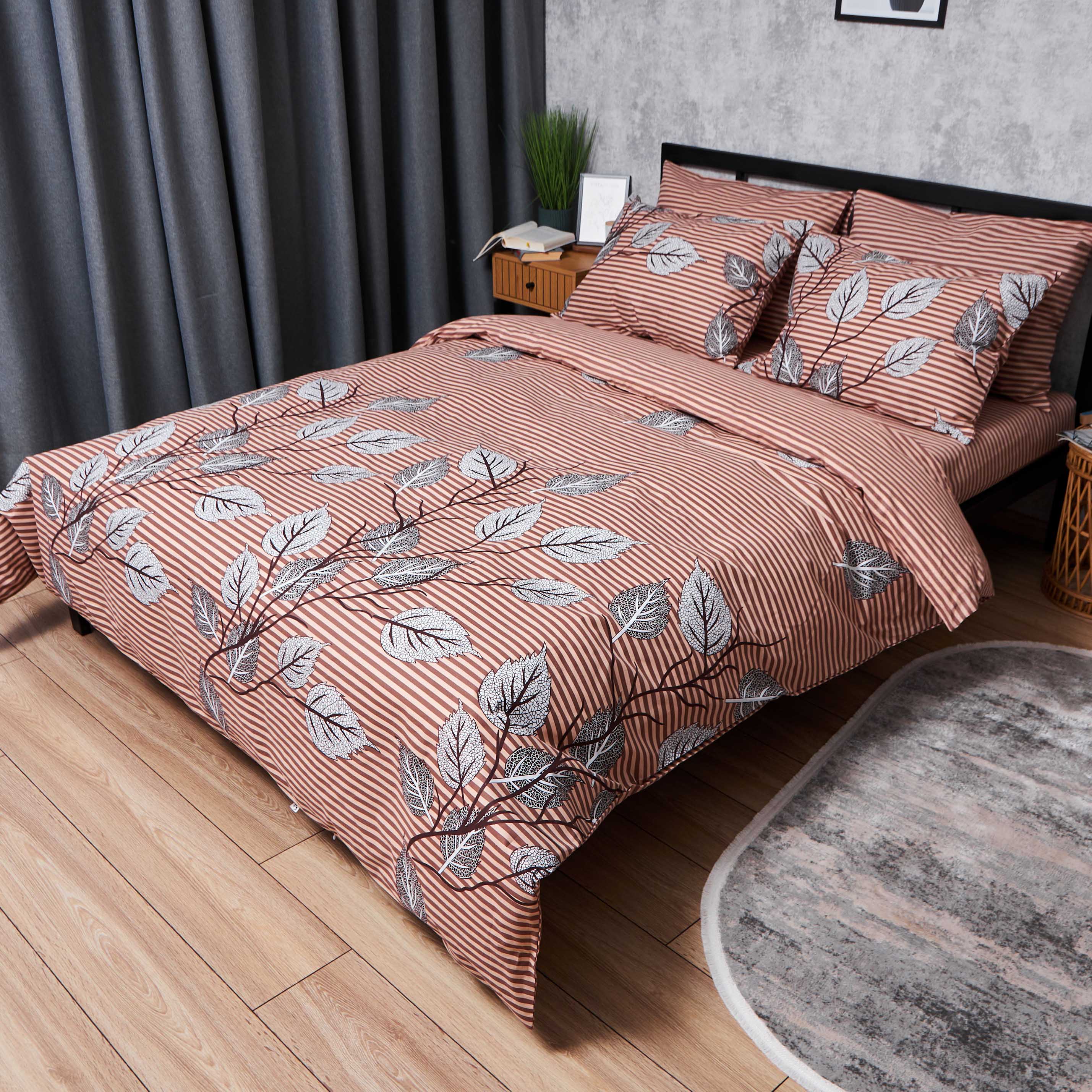 Комплект постельного белья Moon&Star Бязь Gold Люкс Autumn Leaves 160х220 нав. 4х70х70 (MS-820005904) - Фото 1