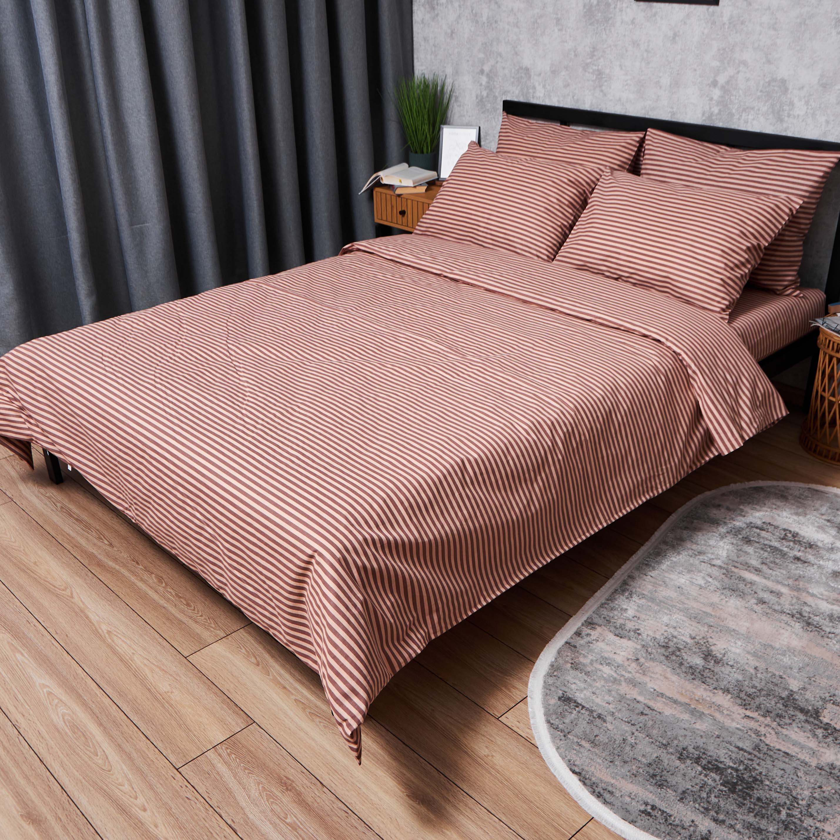 Комплект постельного белья Moon&Star Бязь Gold Люкс Autumn Stripes 160х220 нав. 4х70х70 (MS-820005939) - Фото 1