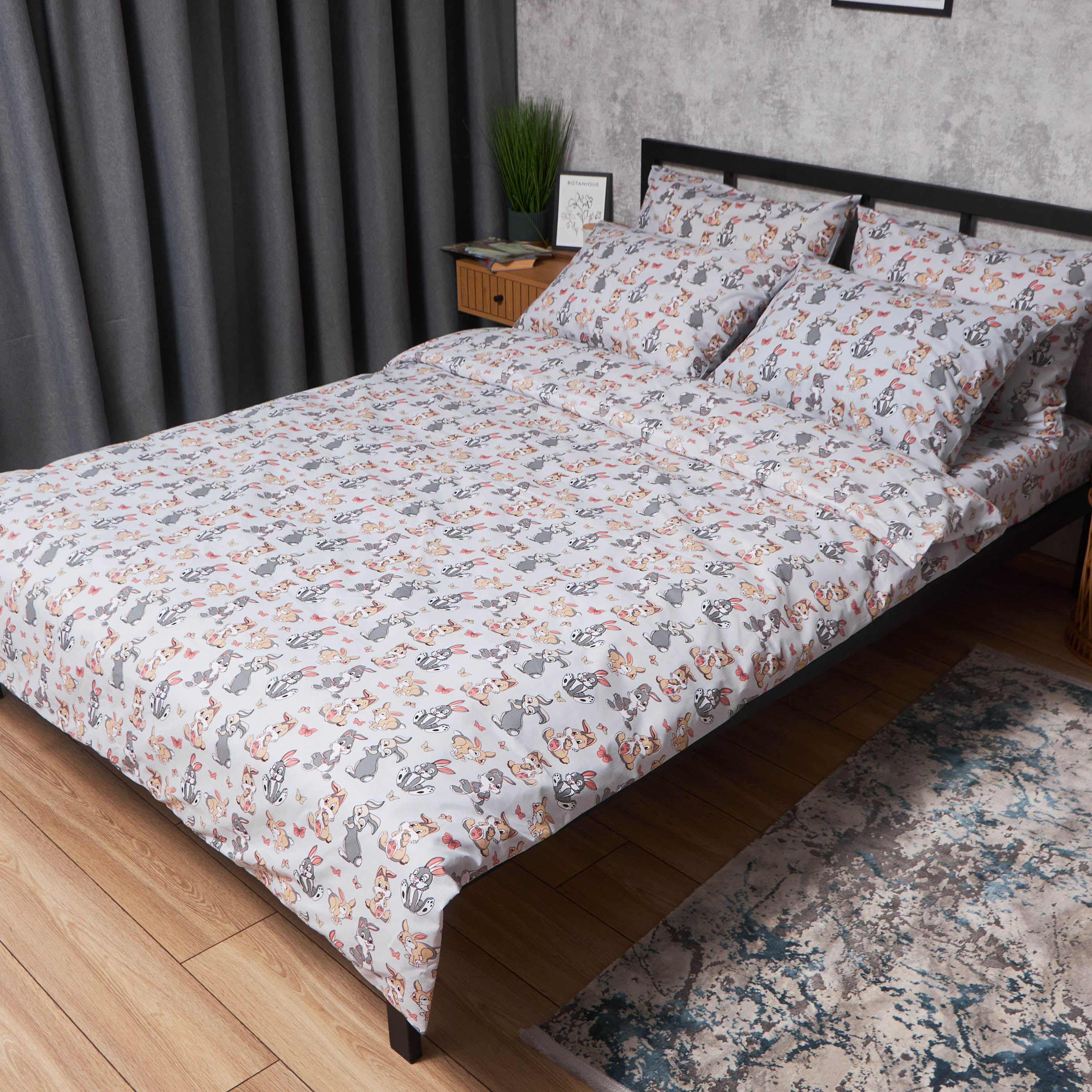 Комплект постельного белья Moon&Star Бязь Gold Люкс Bunny Dreams 160х220 нав. 4х70х70 (MS-820006079) - Фото 1