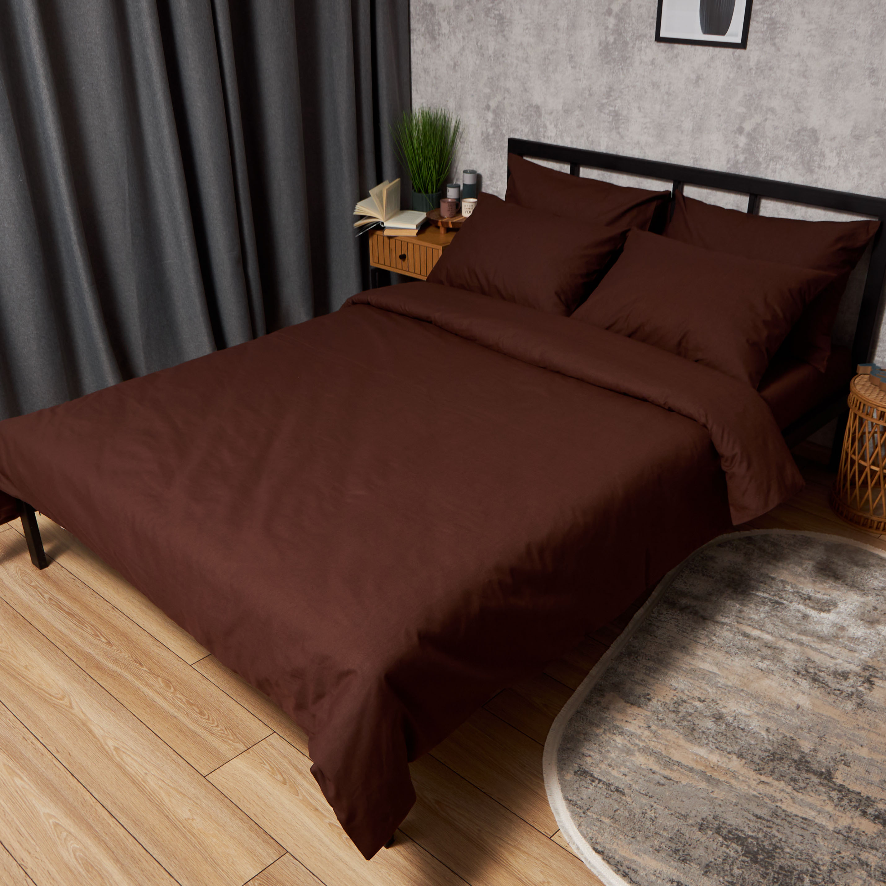 Комплект постельного белья Moon&Star Бязь Gold Люкс Chocolate Dream 200х220 нав. 50х70 см 2 шт. (MS-890000160) - Фото 1