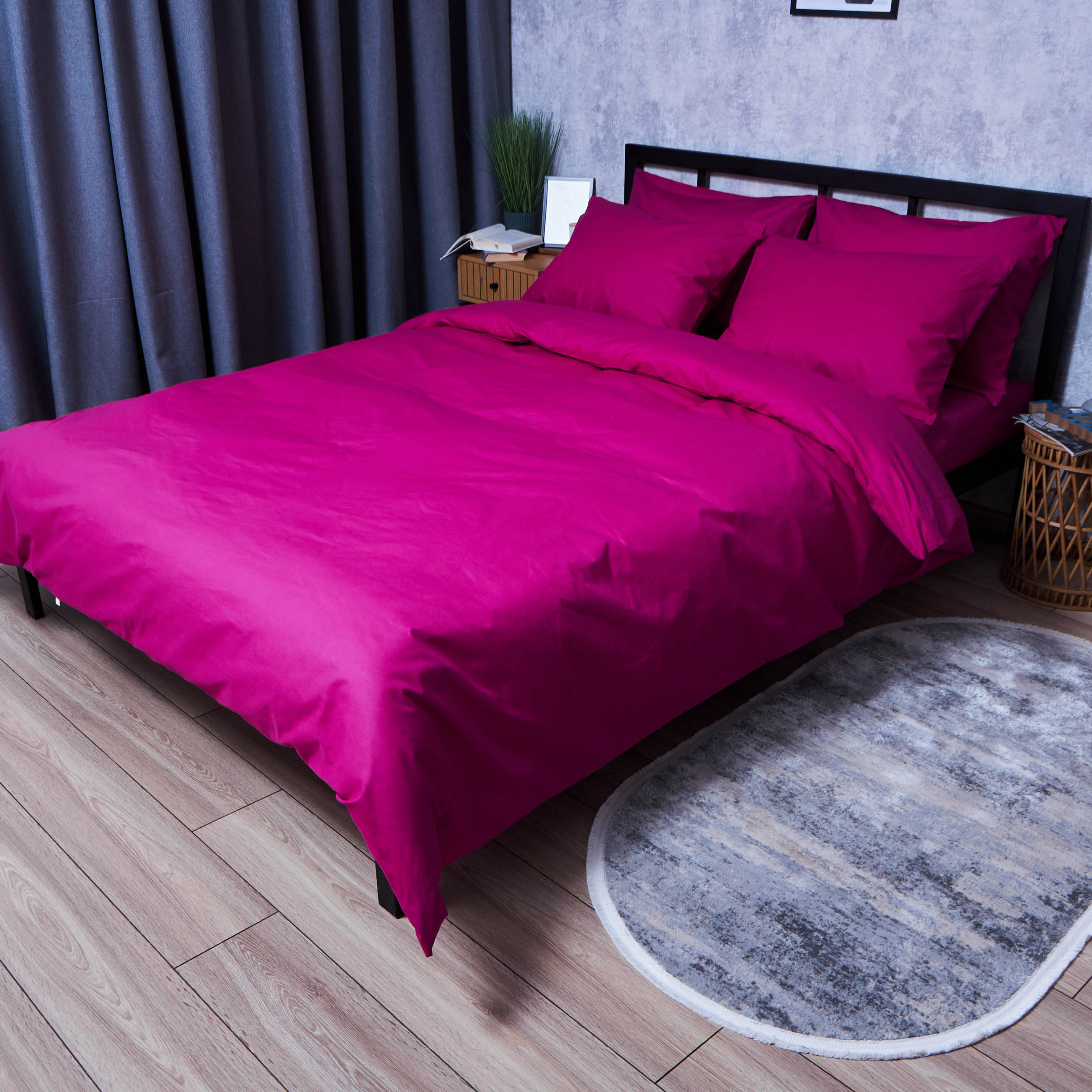 Комплект постельного белья Moon&Star Бязь Gold Люкс Crimson Elegance 160х220 нав. 4х70х70 (MS-820006254) - Фото 1
