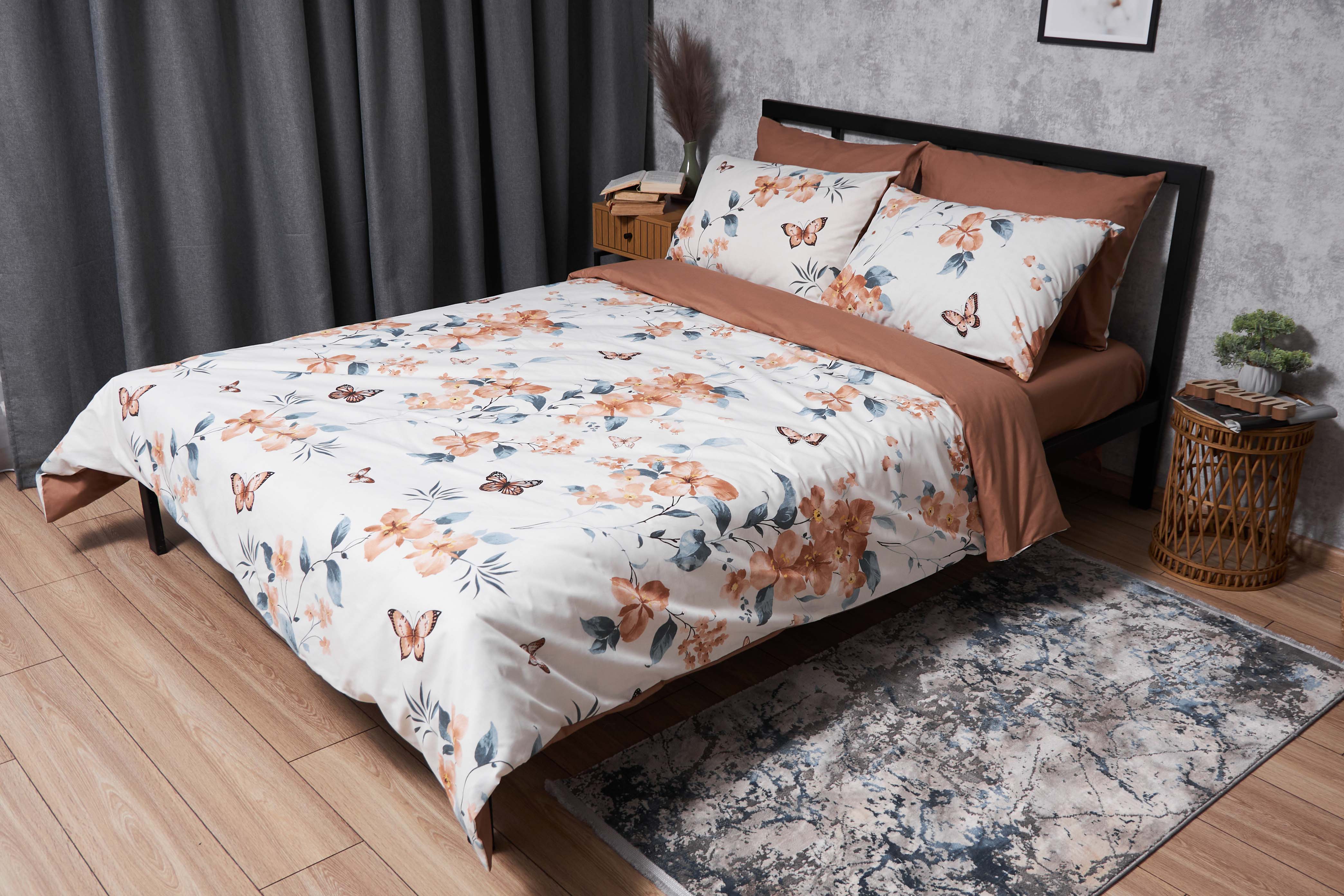 Комплект постільної білизни Moon&Star Бязь Gold Люкс «Flora» сімейний 160х220х2 нав. 4х70х70 (MS-820004969) - Фото 1